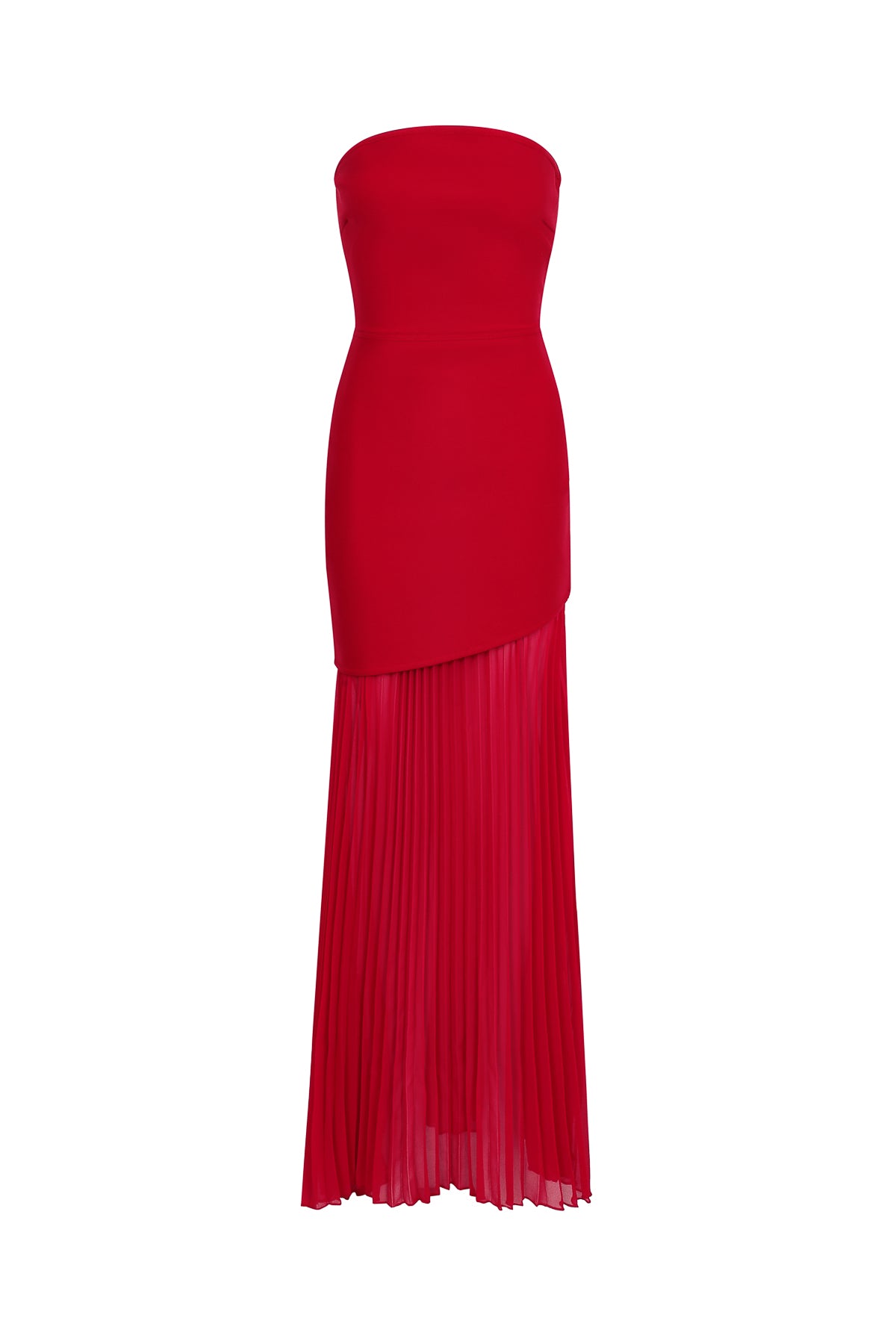 Axis Strapless Bandage Dress with Chiffon