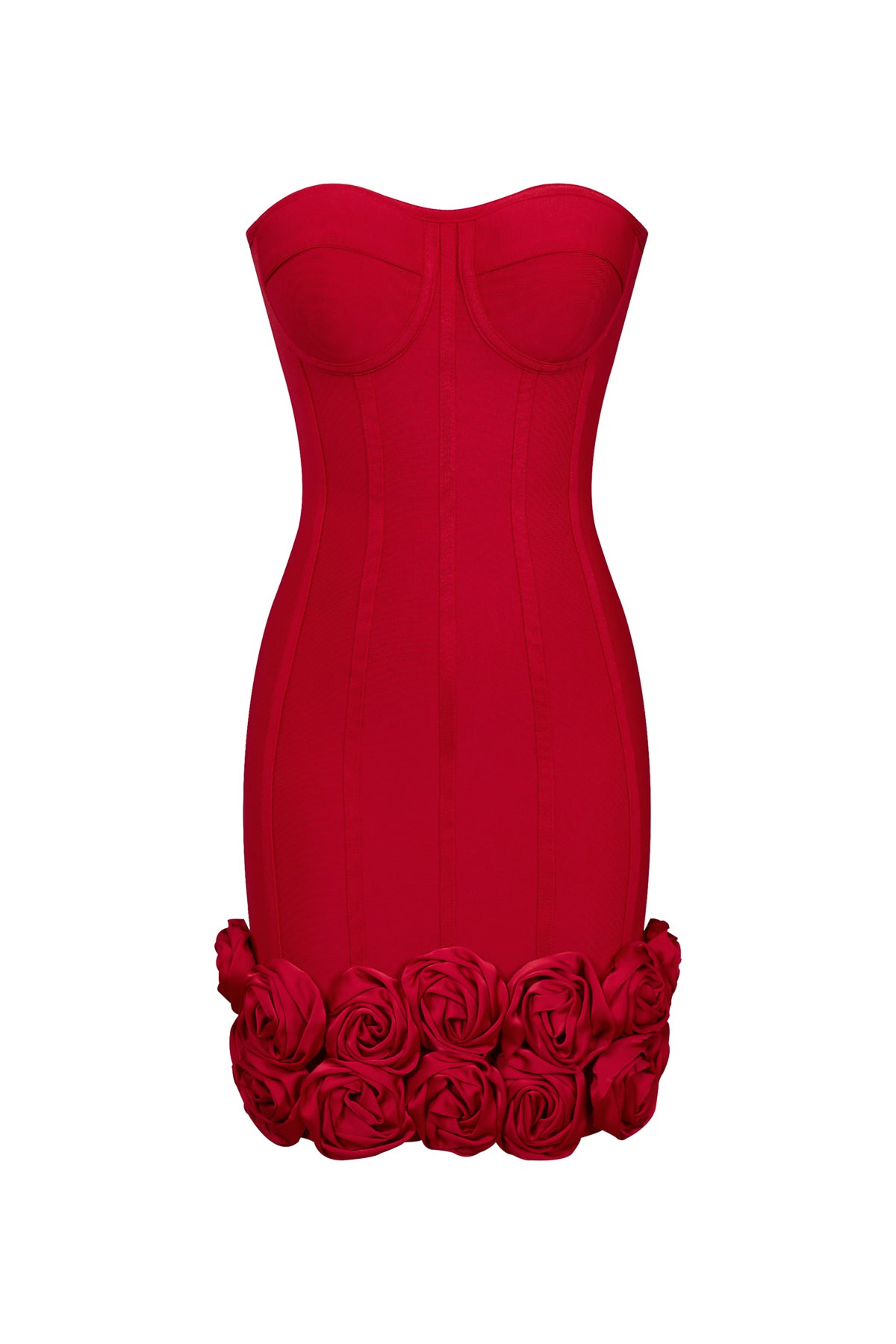 Tube Bandage Dress with Flowers