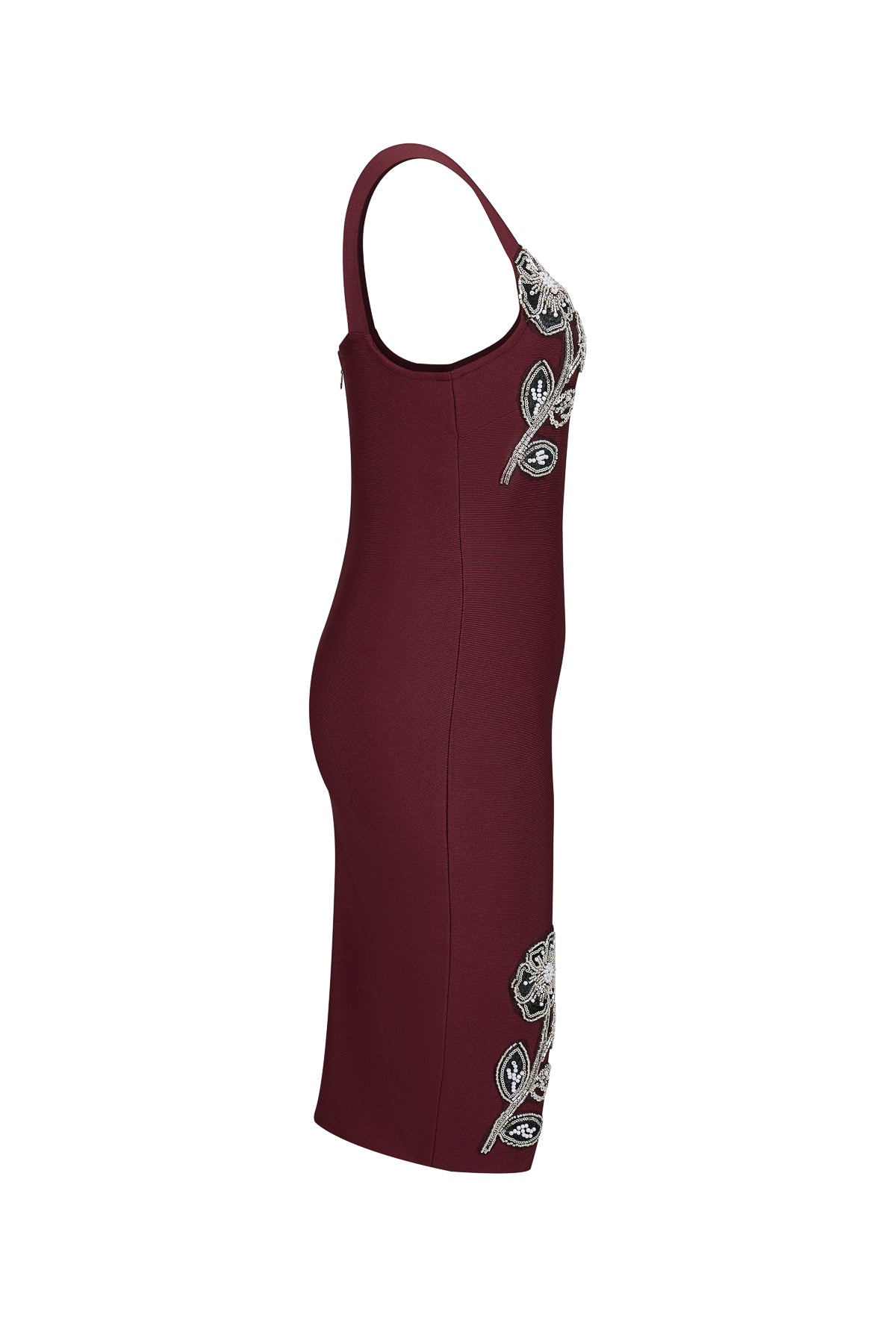 bandage sleeveless dress with flower detail