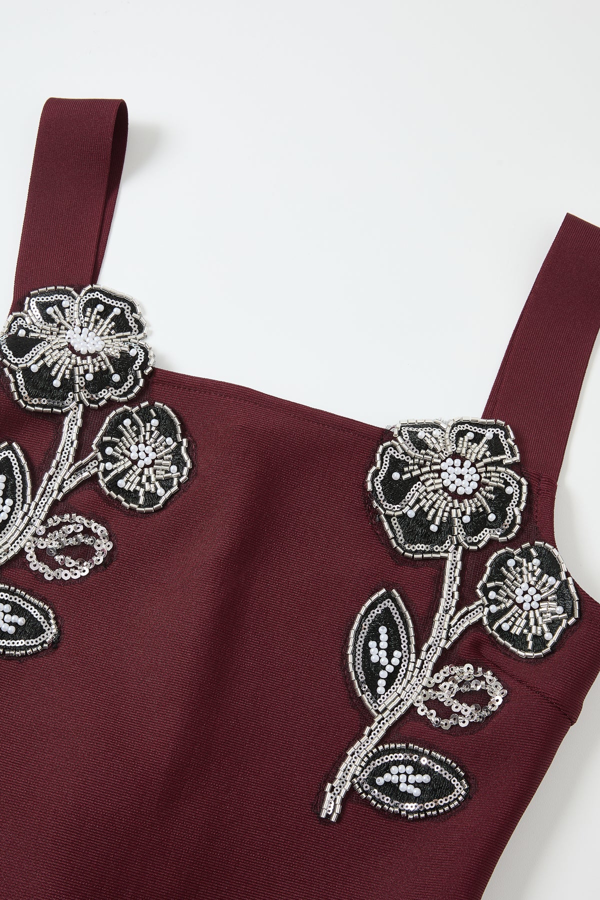 bandage sleeveless dress with flower detail