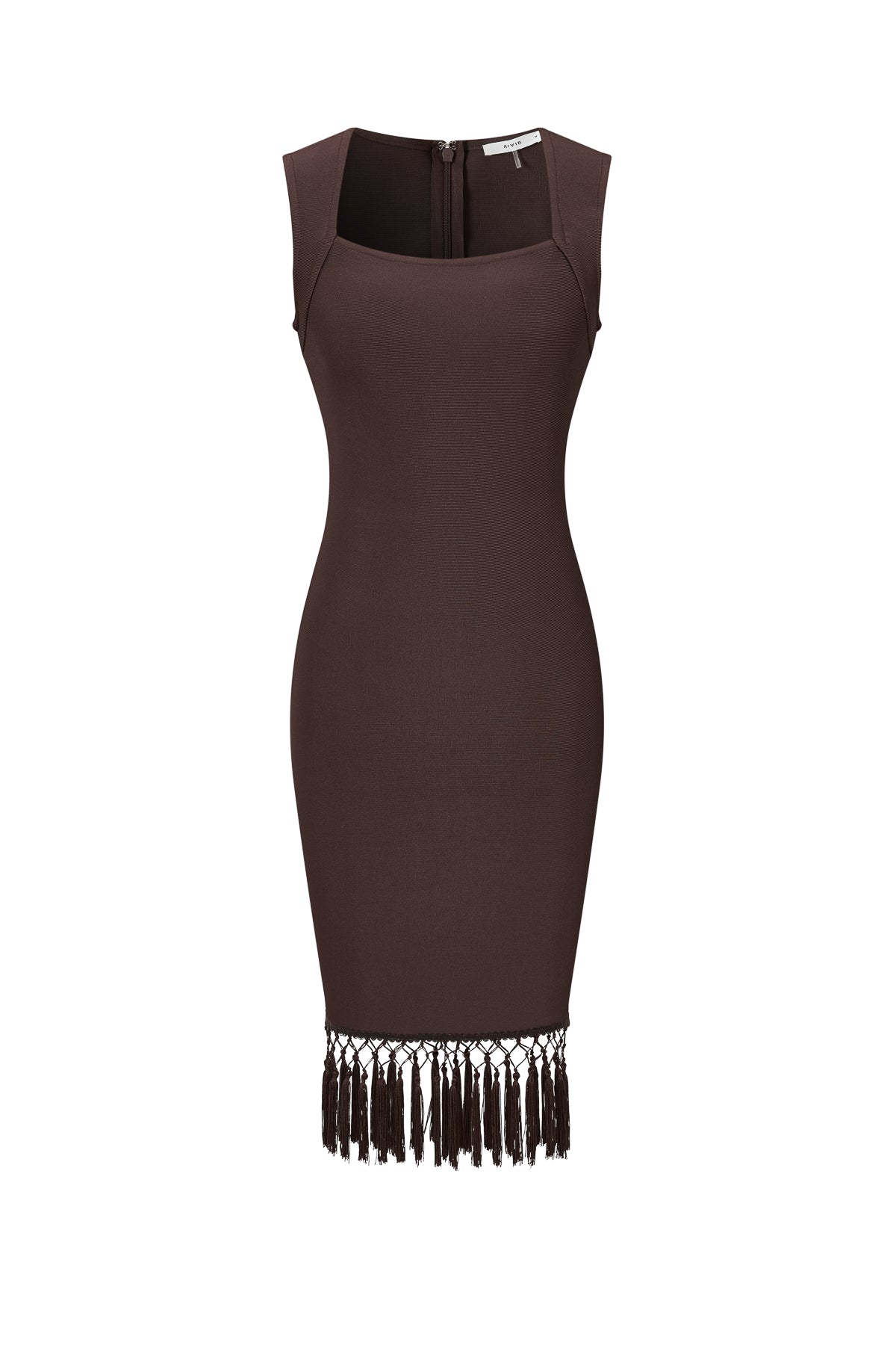 Bandage Sleeveless Dress with Fringe Detail