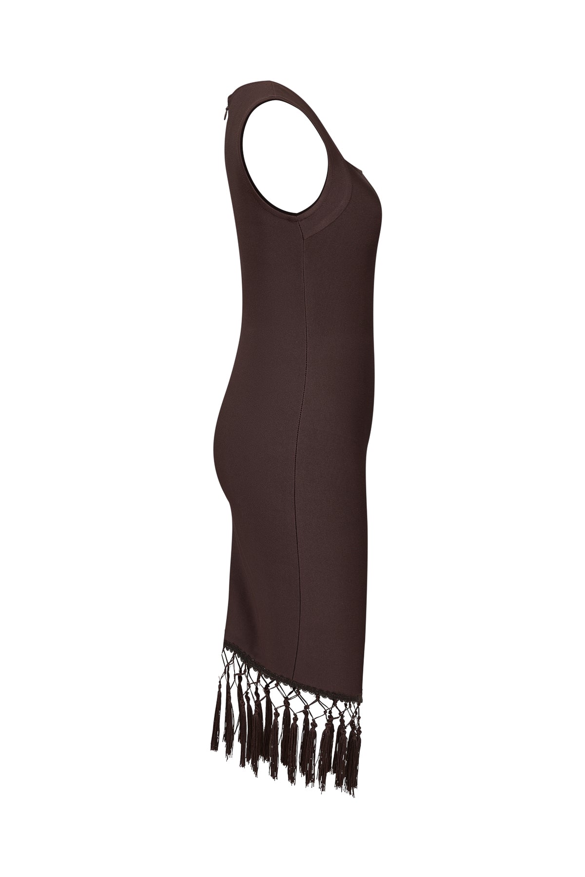 Bandage Sleeveless Dress with Fringe Detail