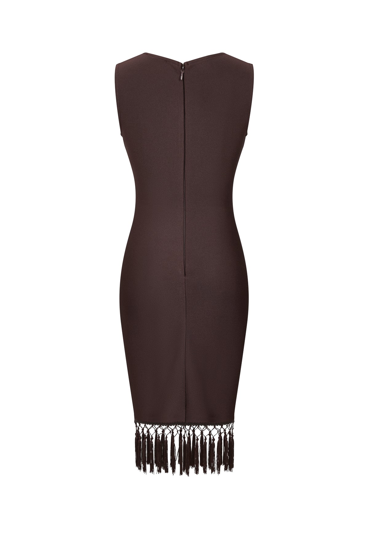 Bandage Sleeveless Dress with Fringe Detail