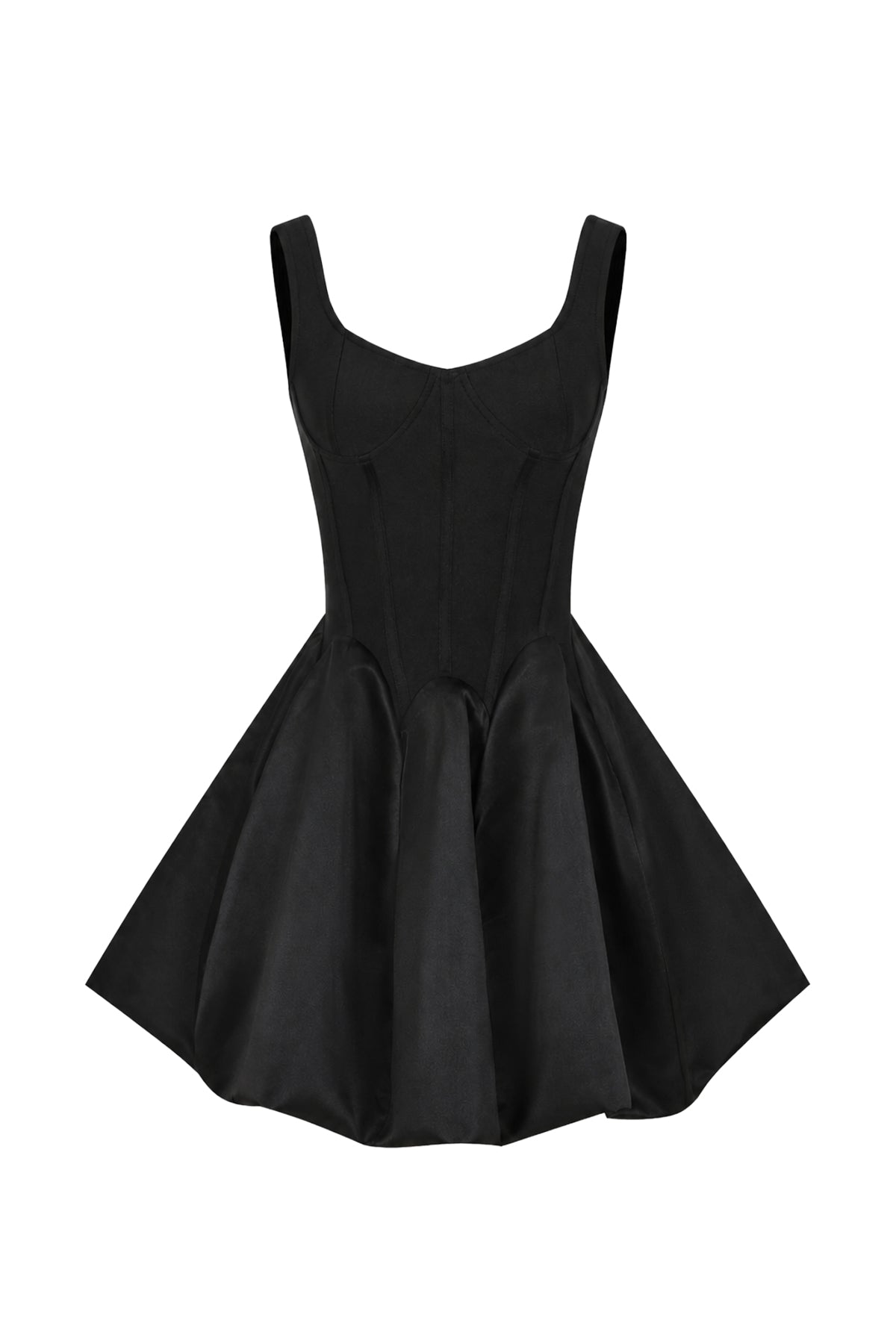 Bandage Sleeveless Satin Flare Dress