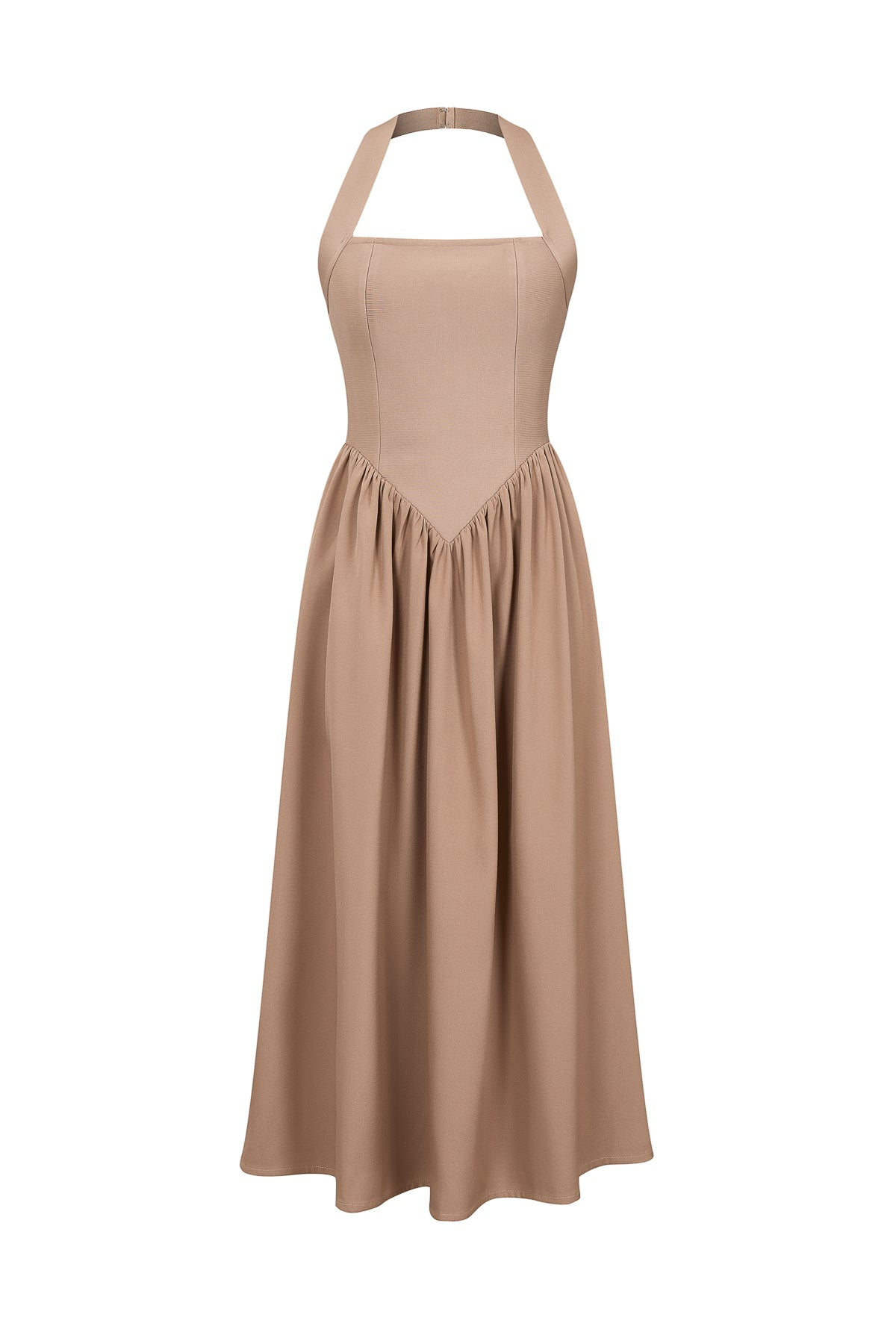 Halter Neck Flared Bandage Dress