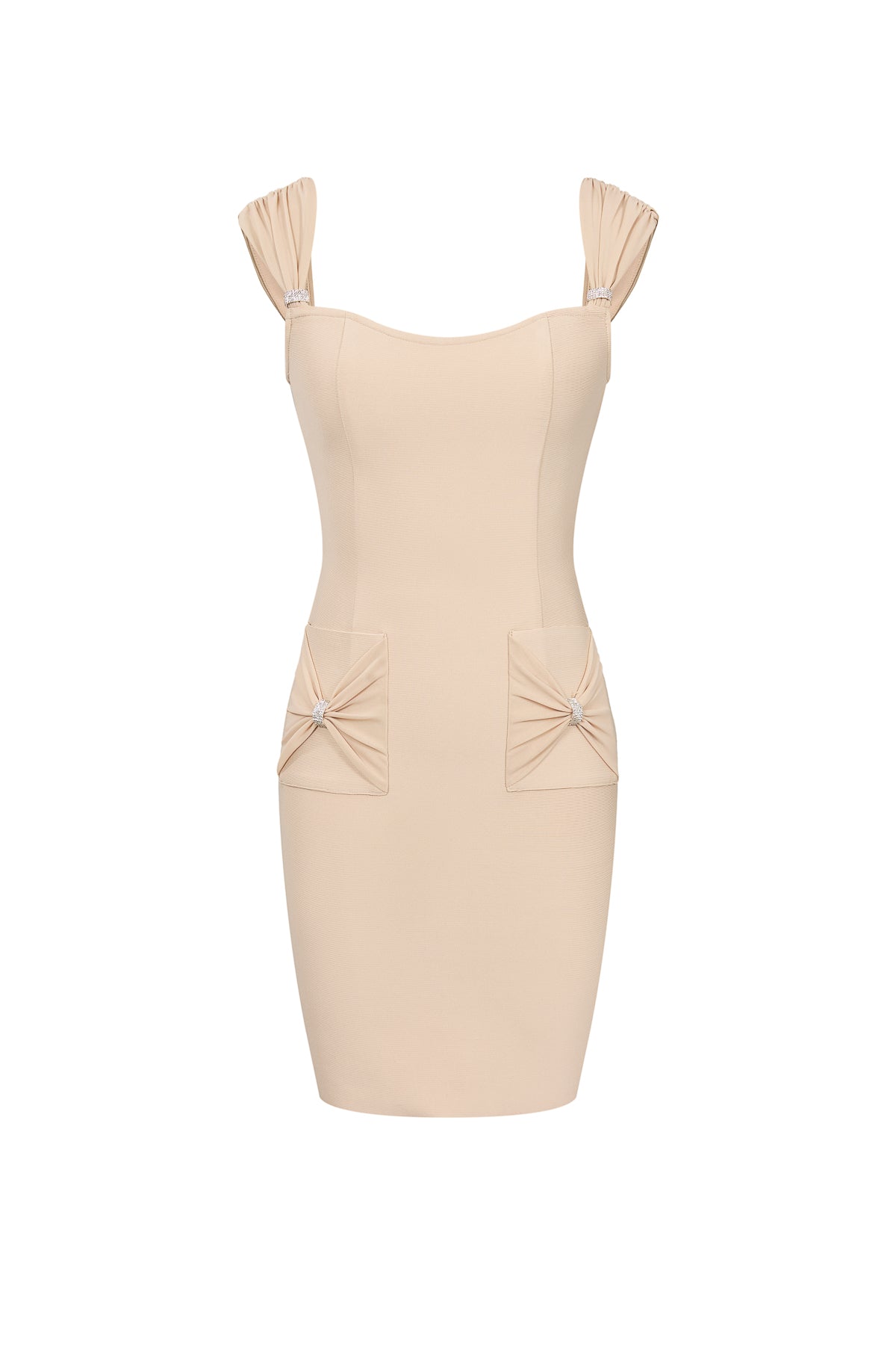 Sleeveless Bandage Dress with Pockets