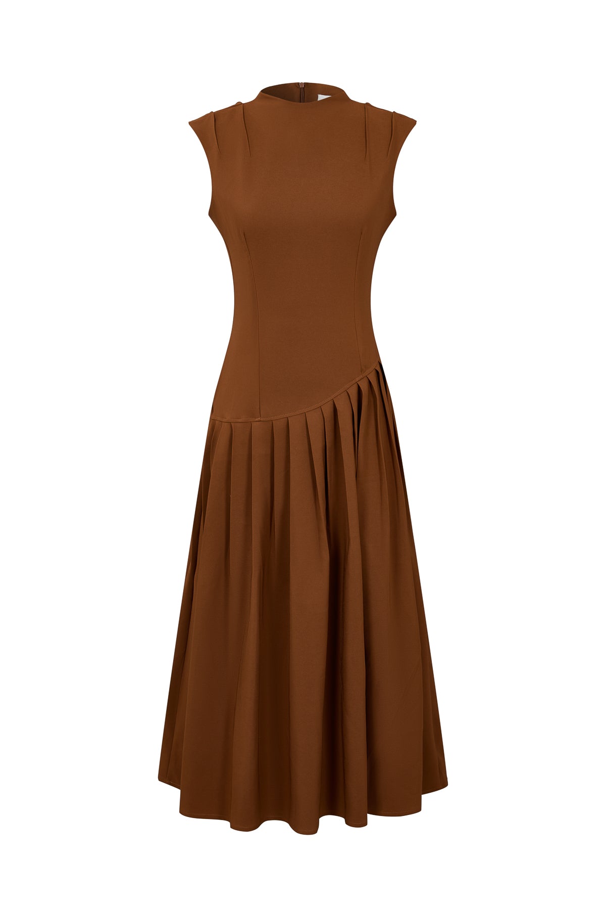 Sleeveless Maxi Dress with Pleats