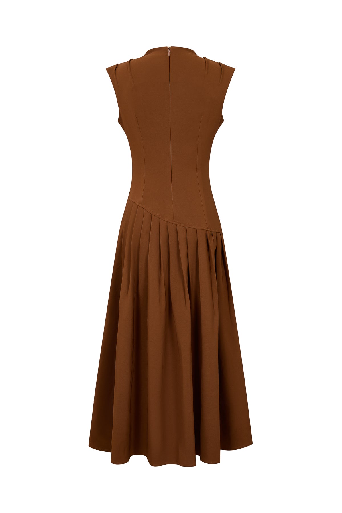 Sleeveless Maxi Dress with Pleats