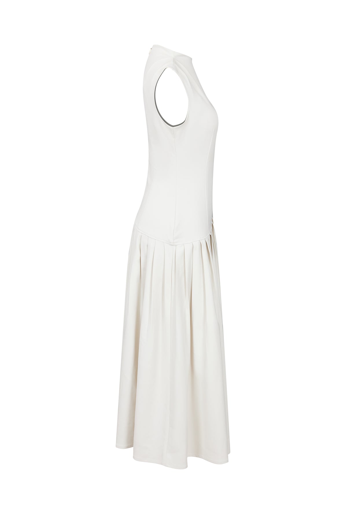 Sleeveless Maxi Dress with Pleats