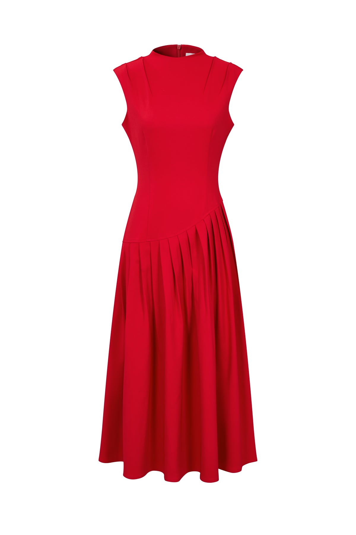 Sleeveless Maxi Dress with Pleats