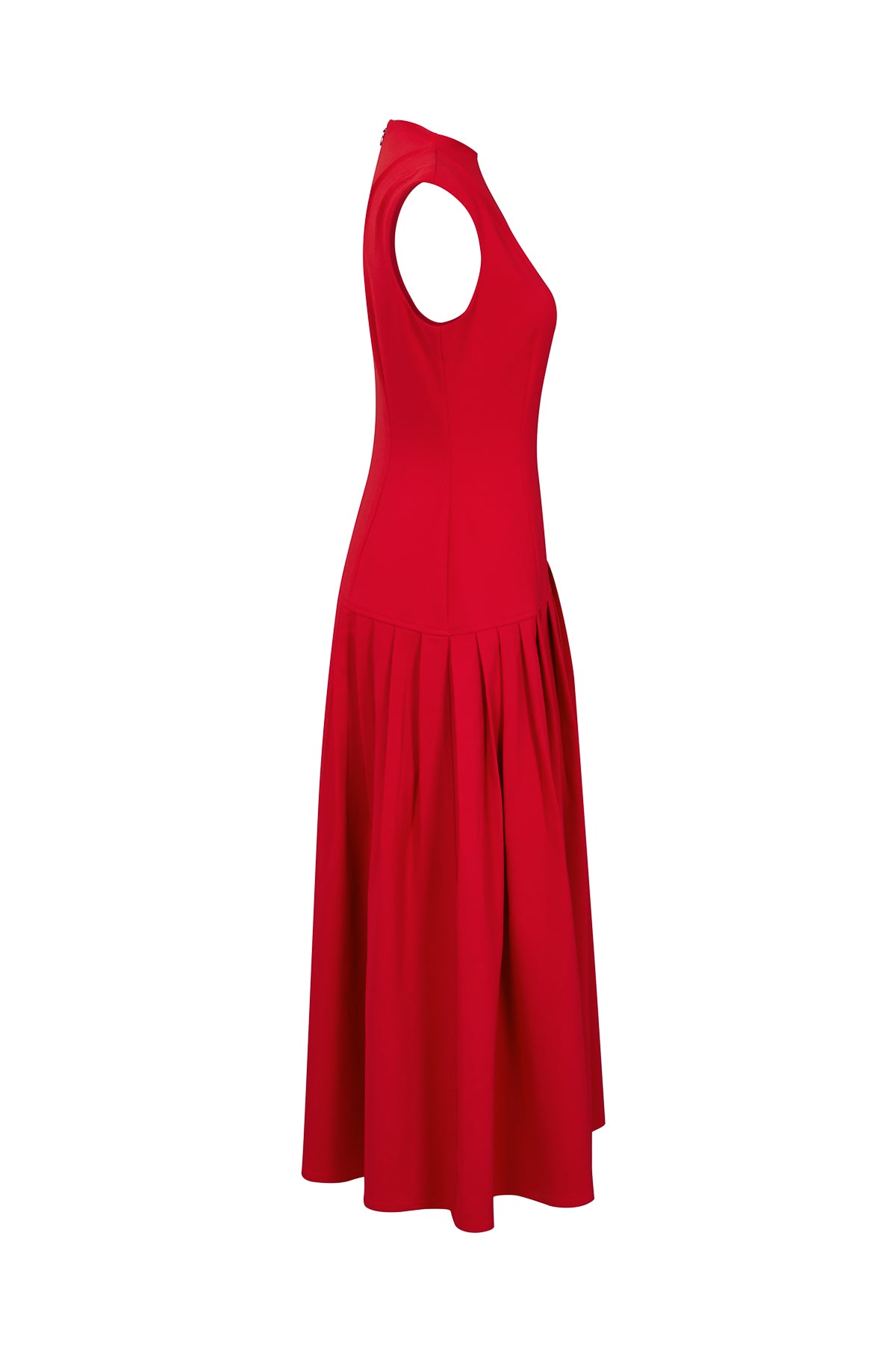 Sleeveless Maxi Dress with Pleats