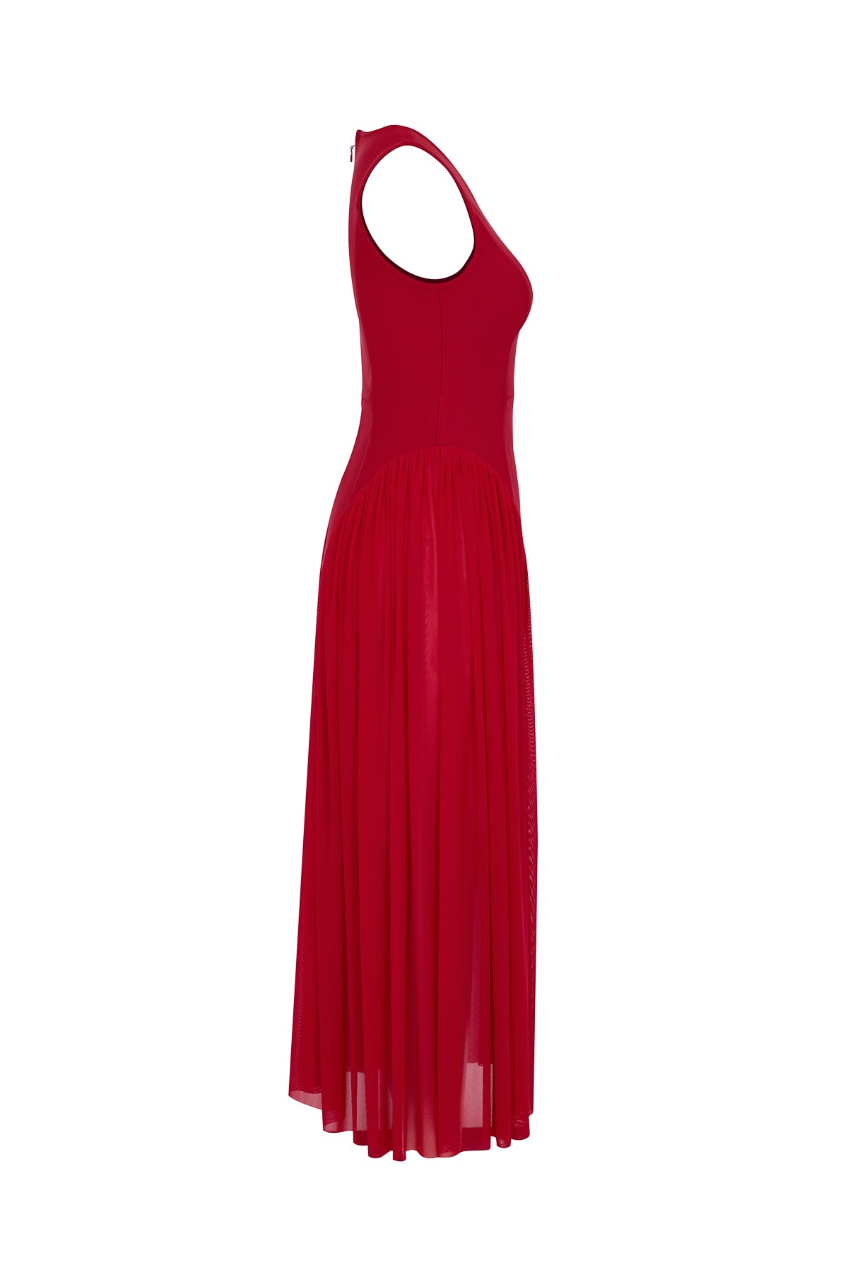 Bandage Sleeveless Dress with Sheer Fabric Detail