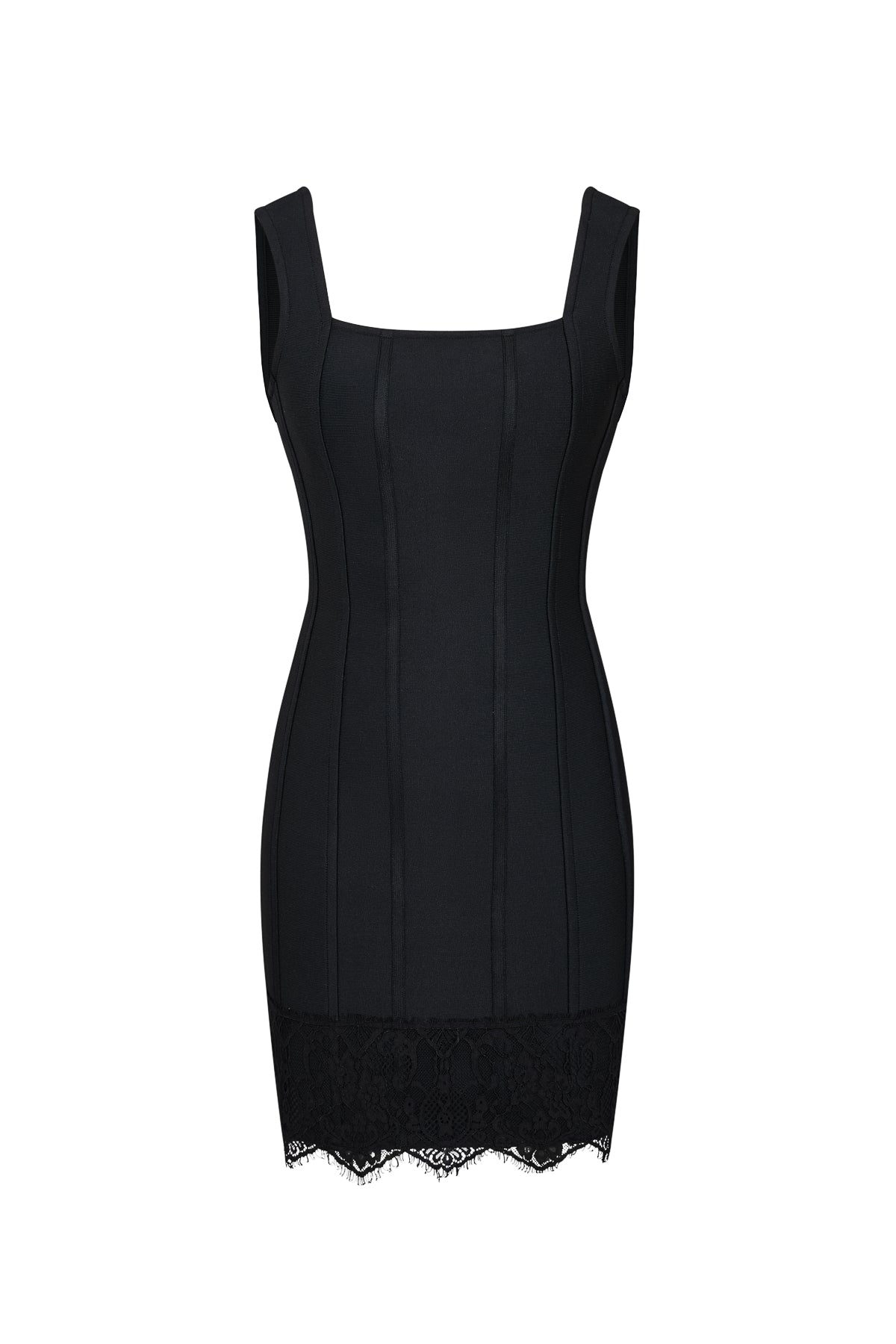 Lace Hem Detail Bandage Mini Dress
