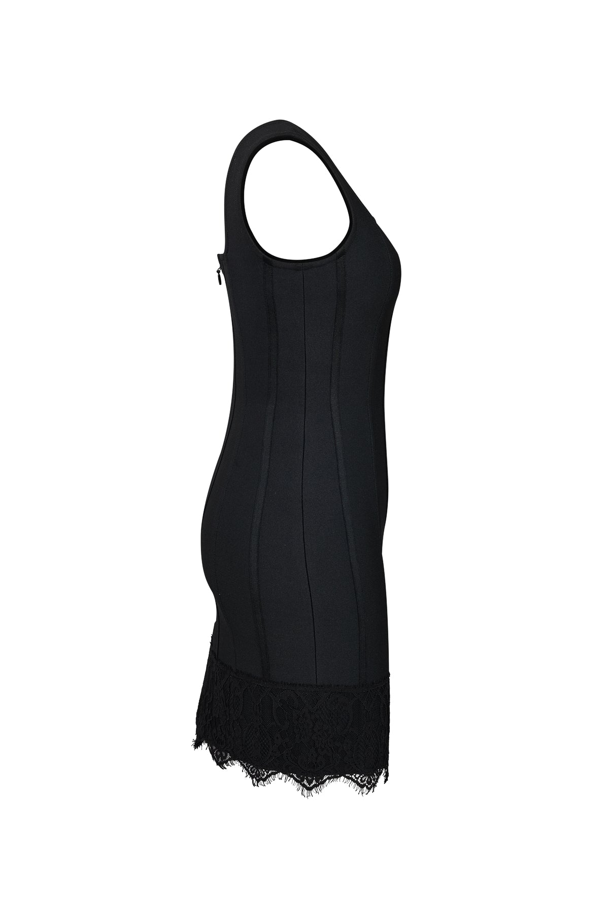 Lace Hem Detail Bandage Mini Dress