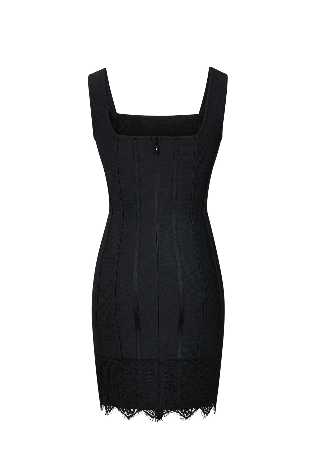 Lace Hem Detail Bandage Mini Dress