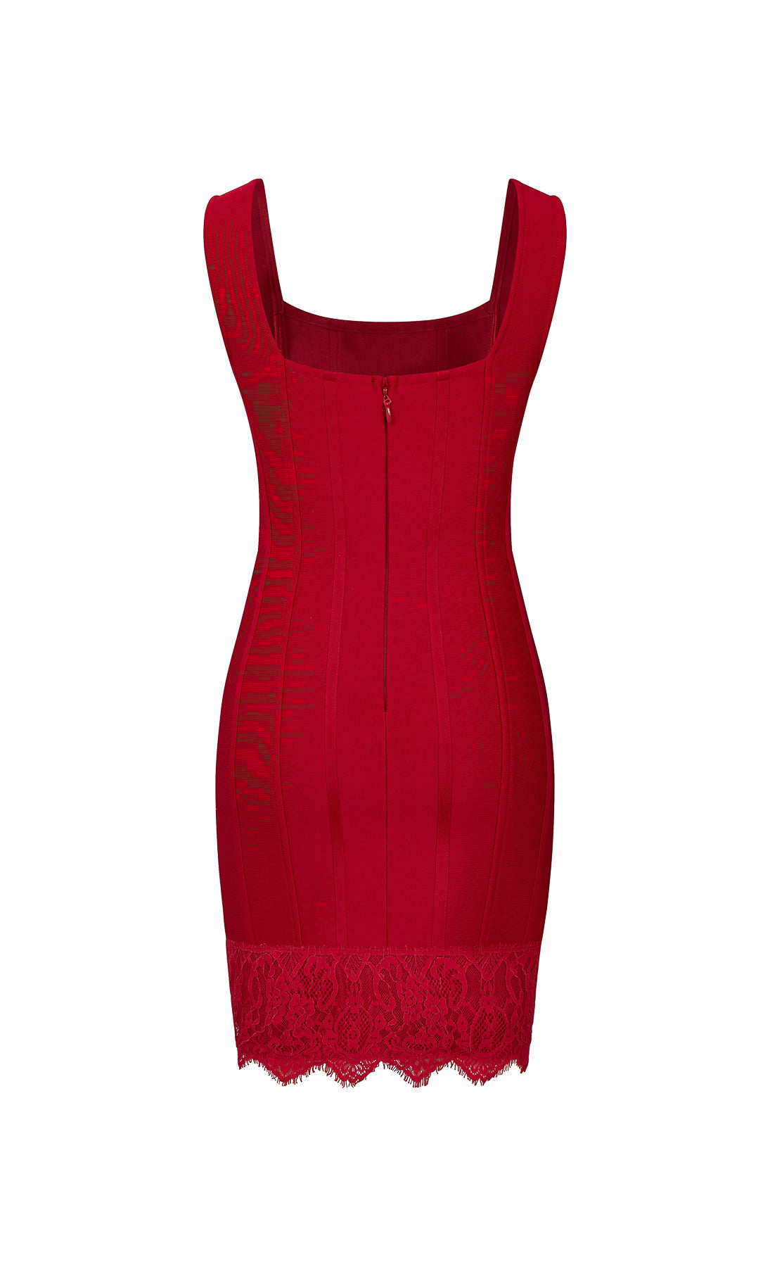 Lace Hem Detail Bandage Mini Dress