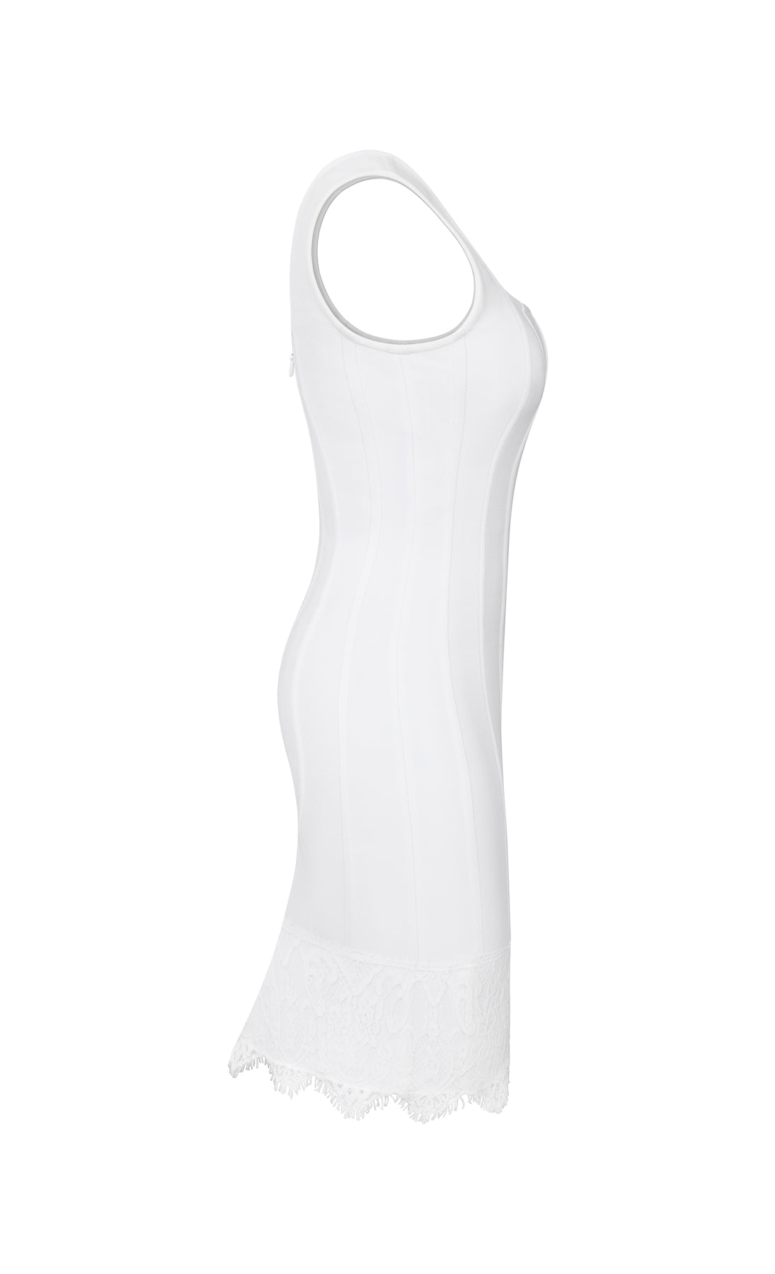 Lace Hem Detail Bandage Mini Dress