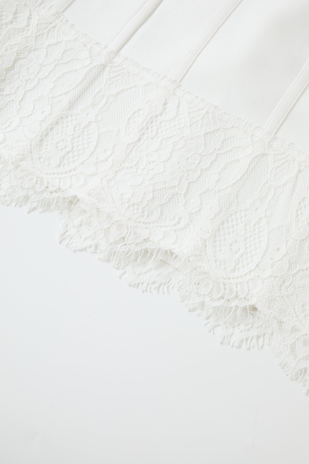 Lace Hem Detail Bandage Mini Dress