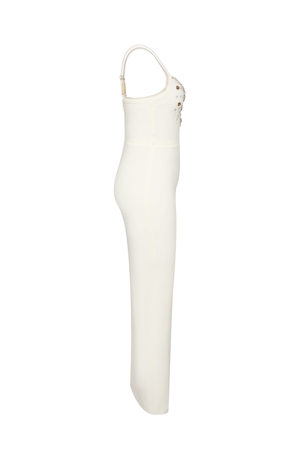Bandage Rhinestone Embellished Sleeveless Maxi Dress