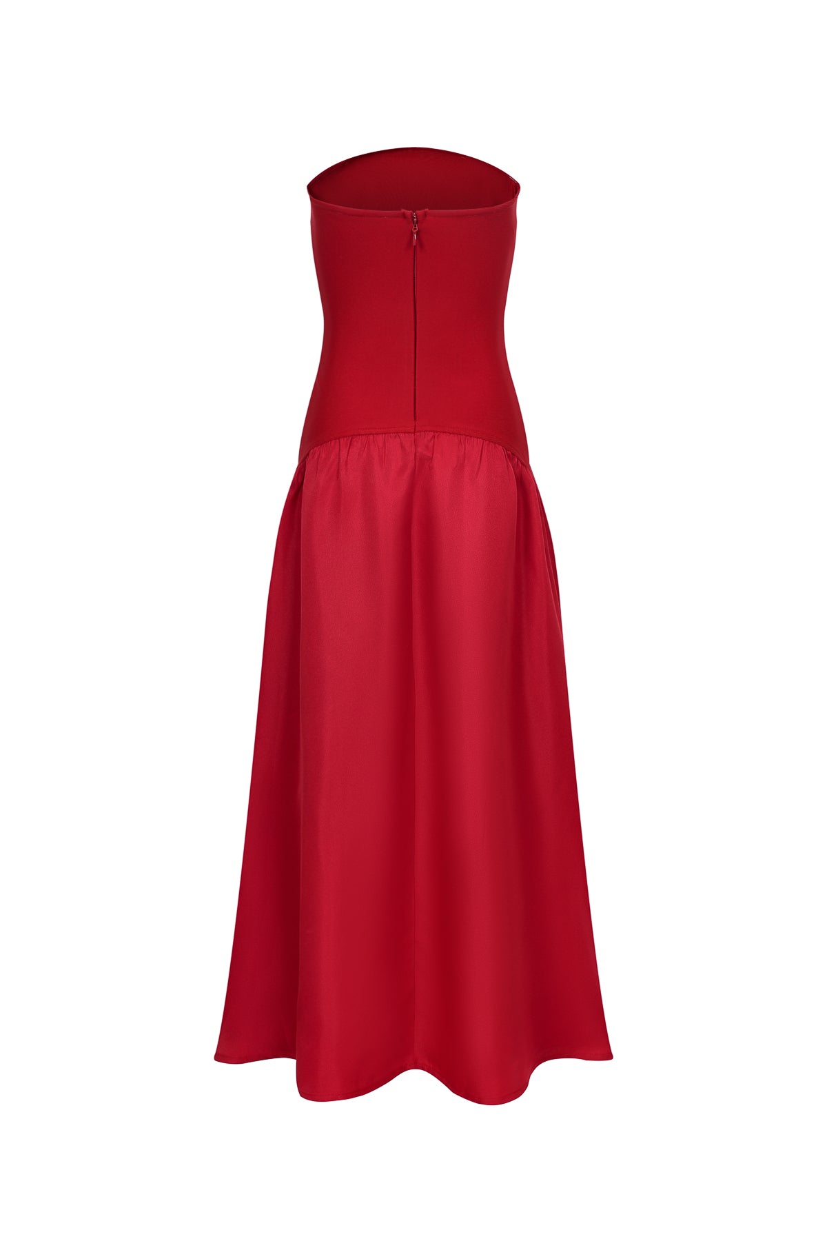 Mirelle Hybrid Bandage Satin Midi Dress