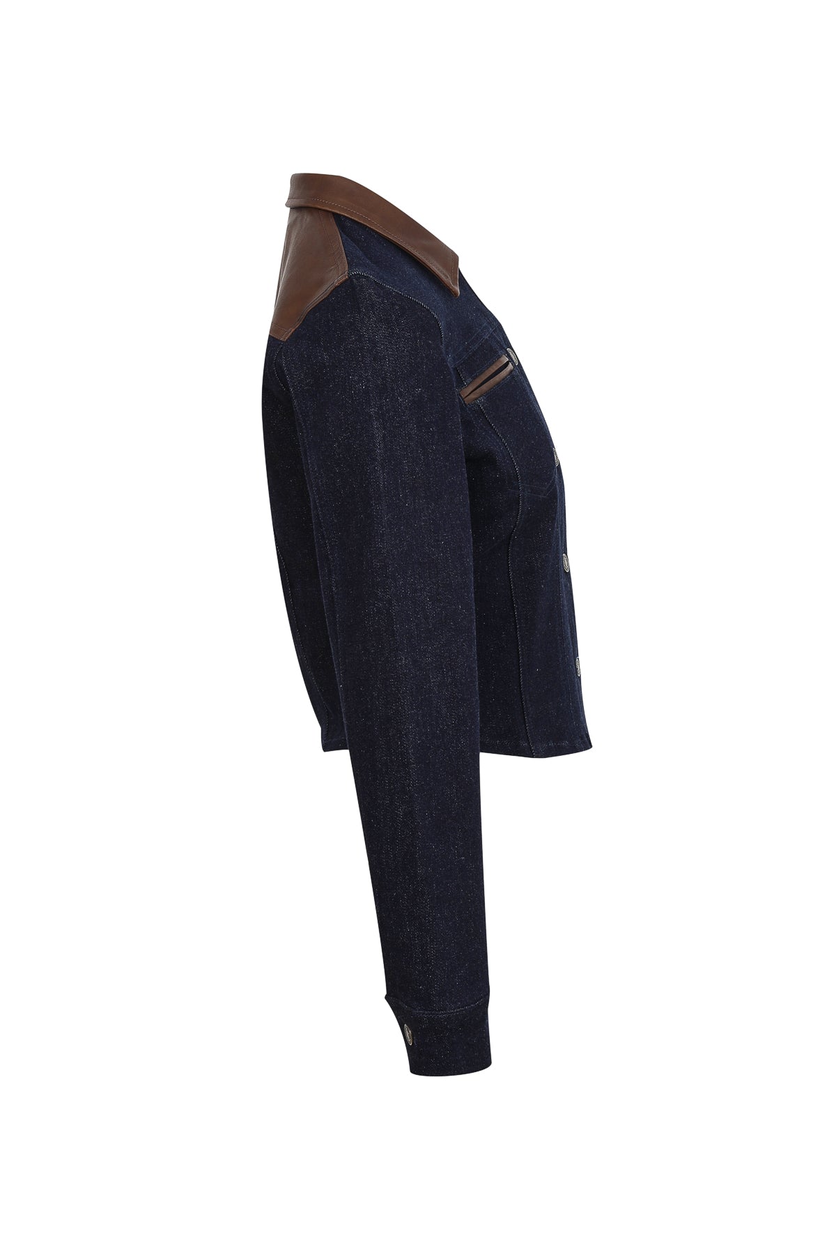 The Fitted Denim-Leather Synthesis Jacket