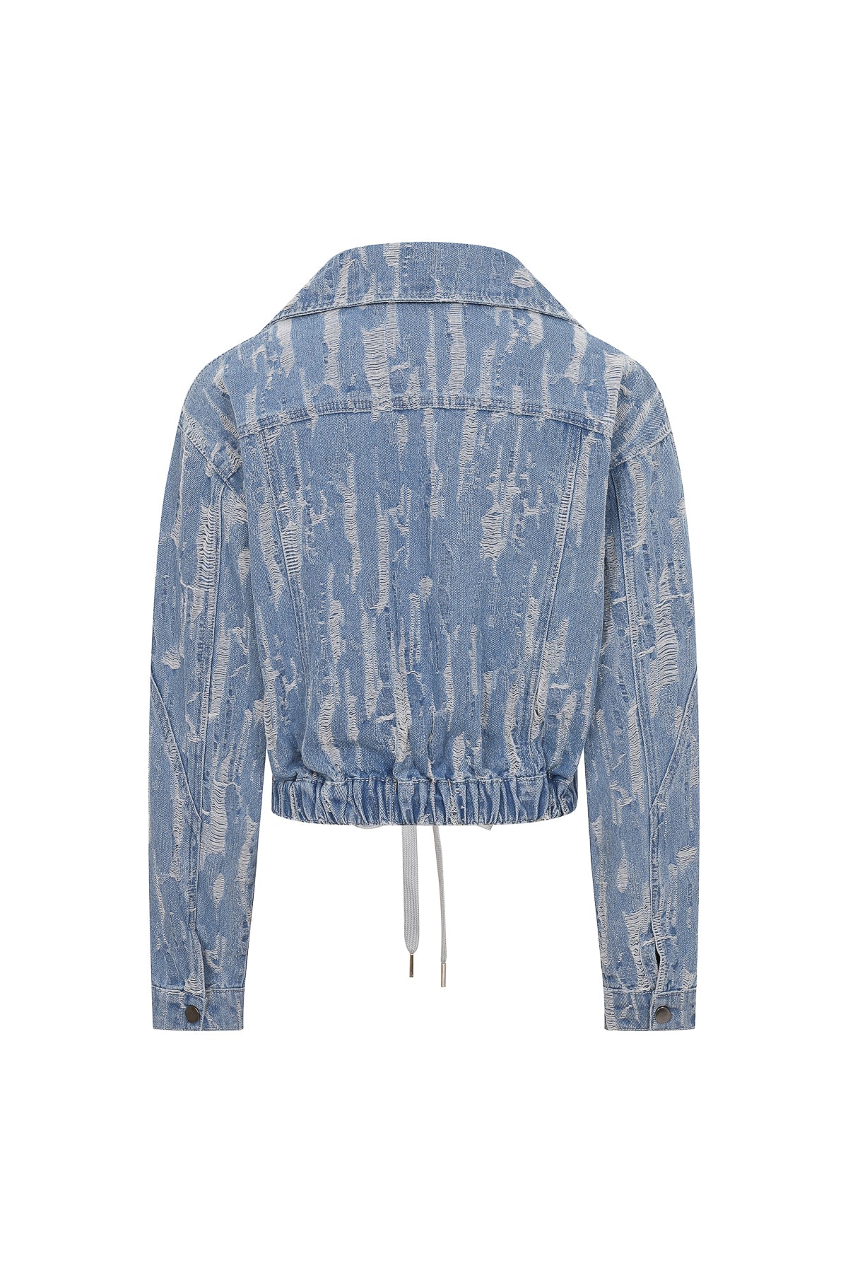 The Moto Denim Jacquard Utility Jacket