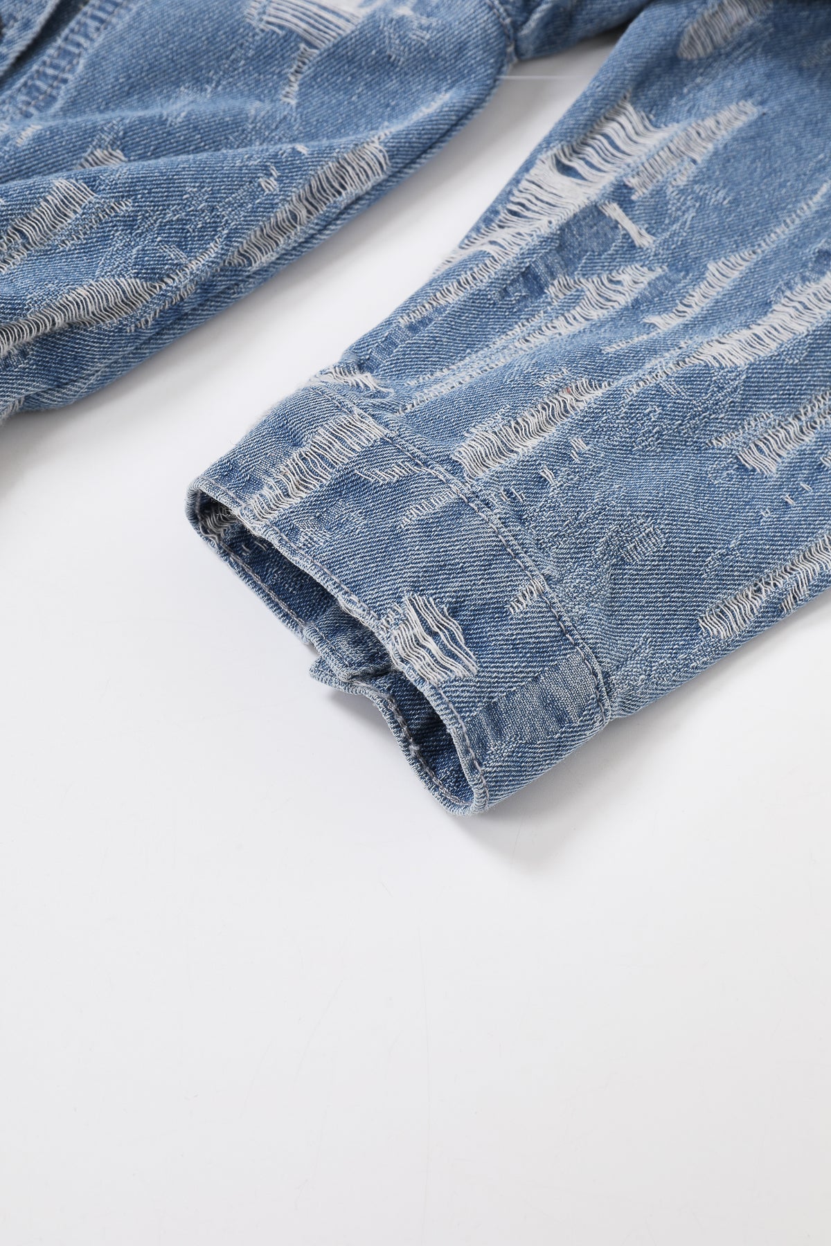 The Moto Denim Jacquard Utility Jacket