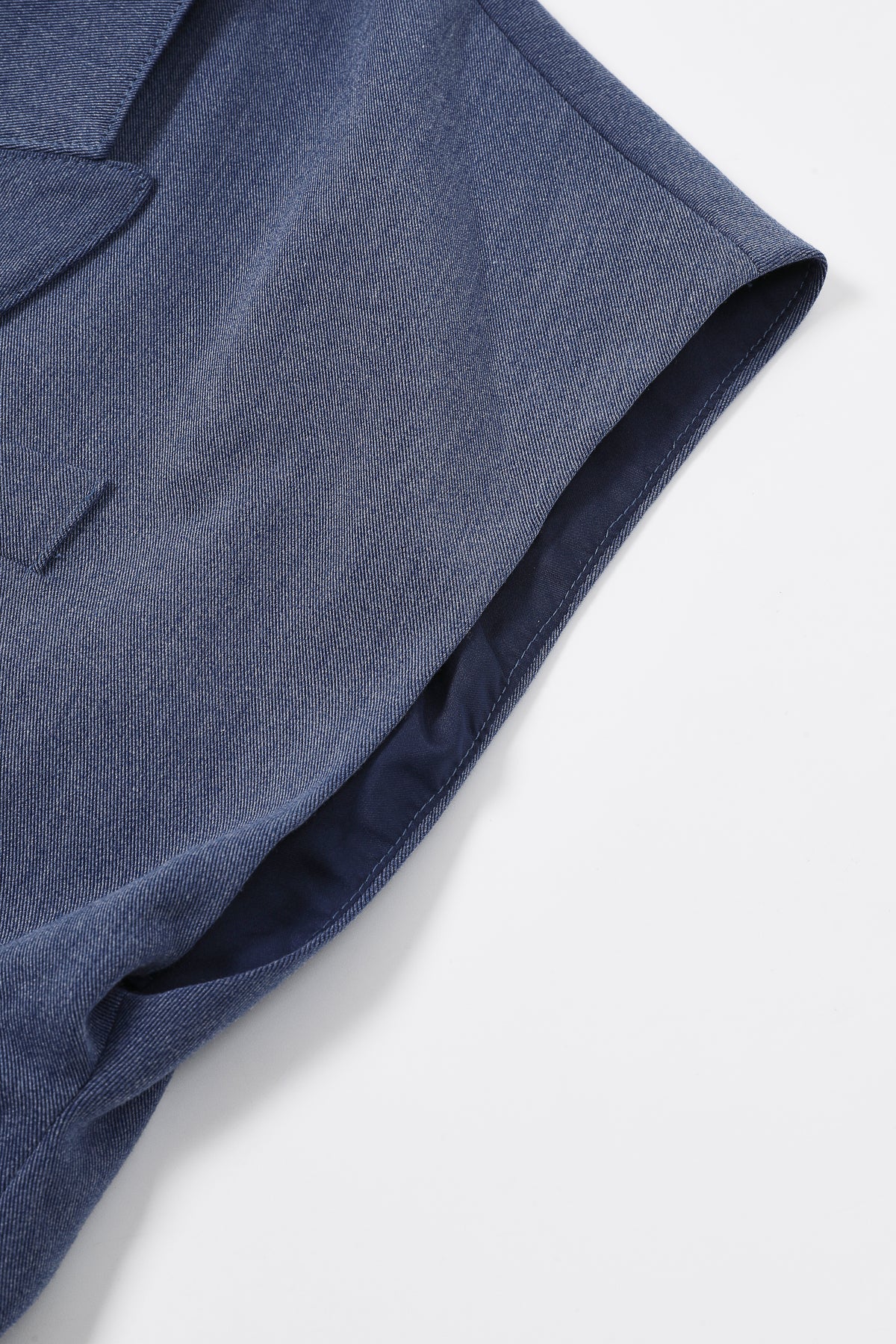 Essential Pintuck Woven Sleeveless Blazer Vest