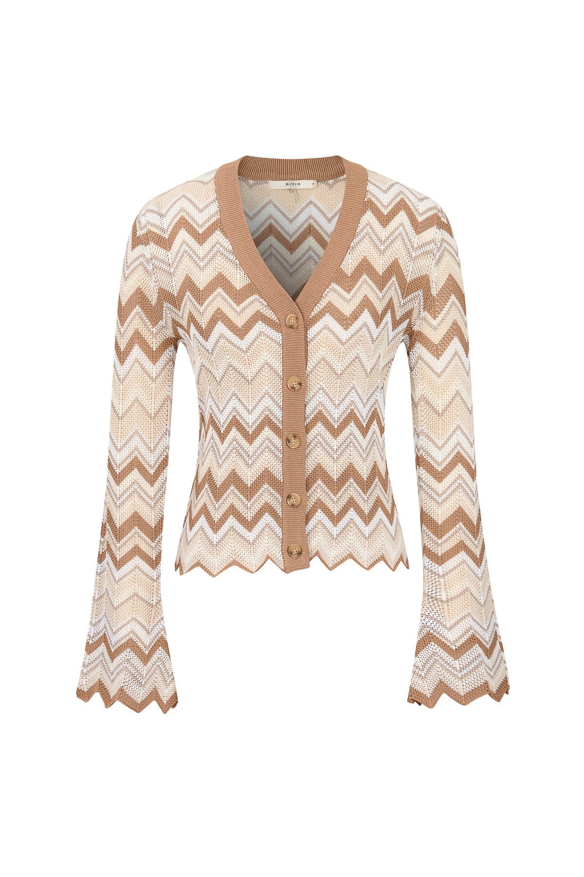 Geometric Pattern Knit Cardigan