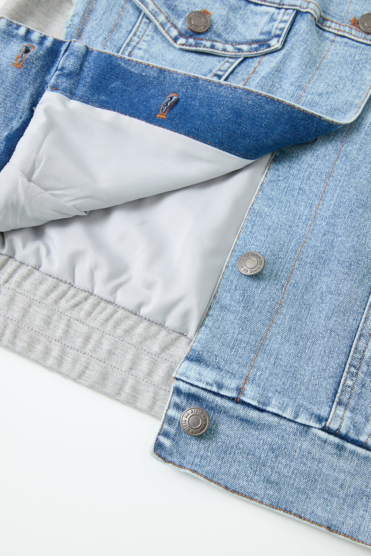 Knit Denim Mix Vest