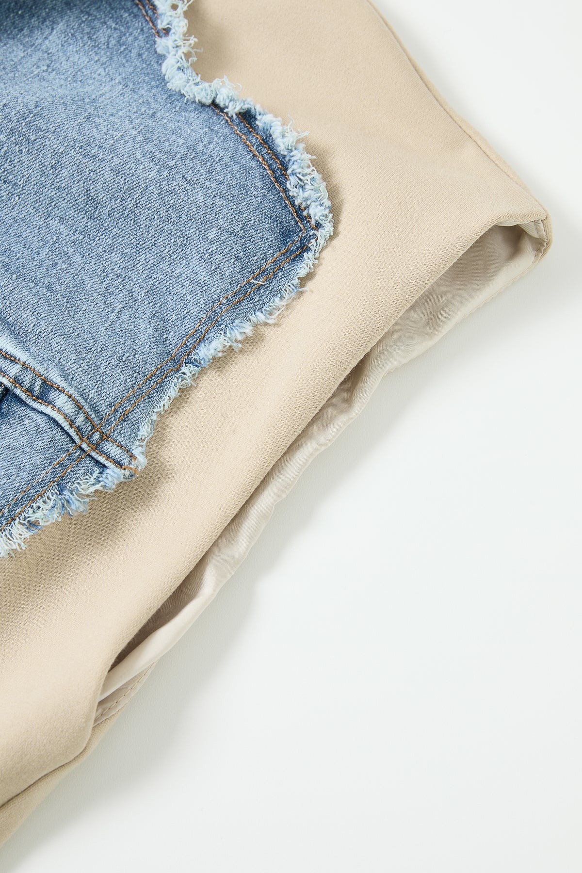 Knit Denim Mix Vest