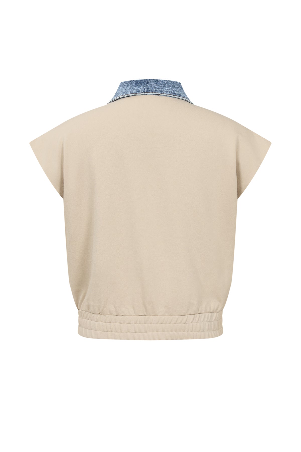 Knit Denim Mix Vest