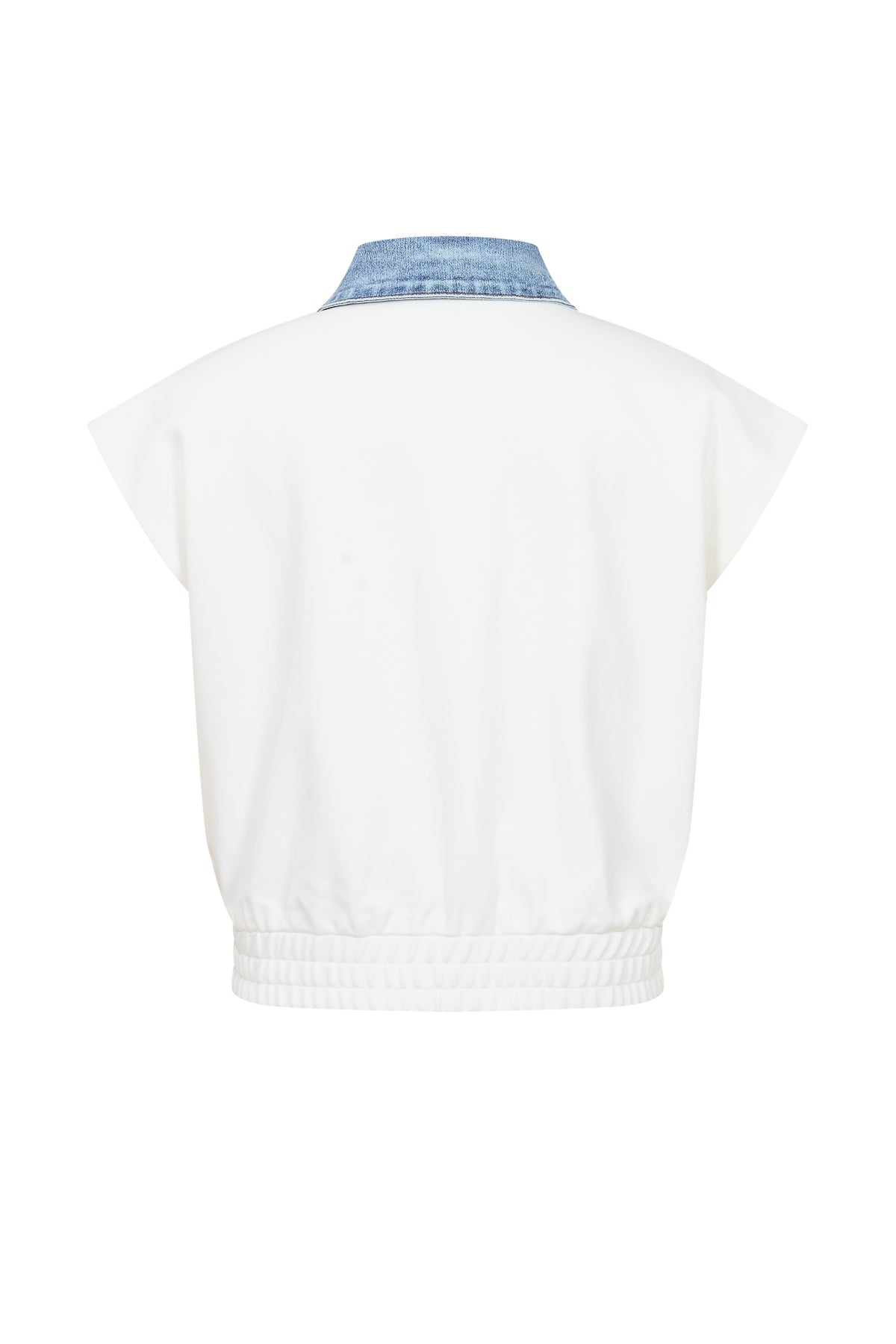 Knit Denim Mix Vest