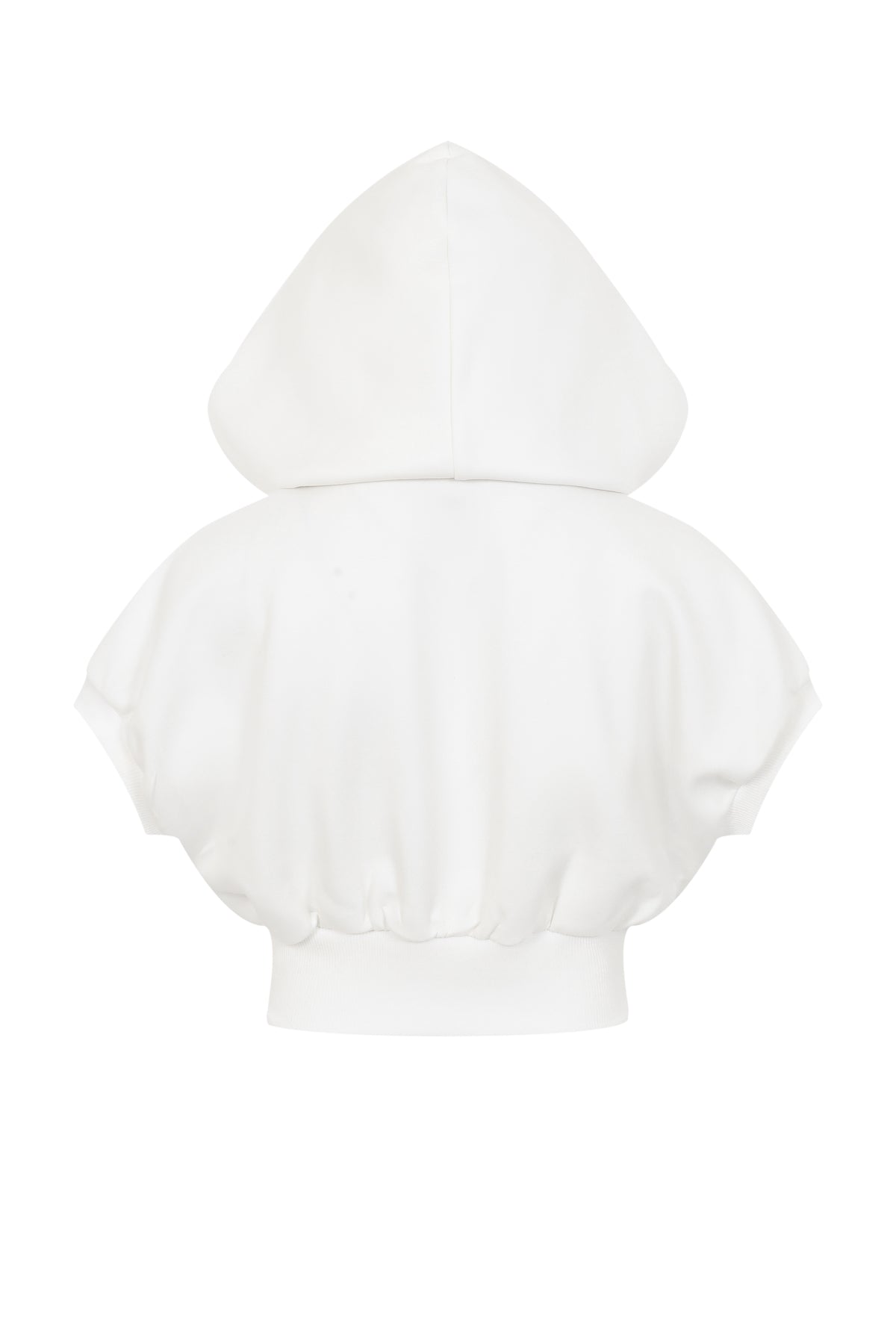 Elise Hooded Knit Dolman Short Sleeve Zip Hooded