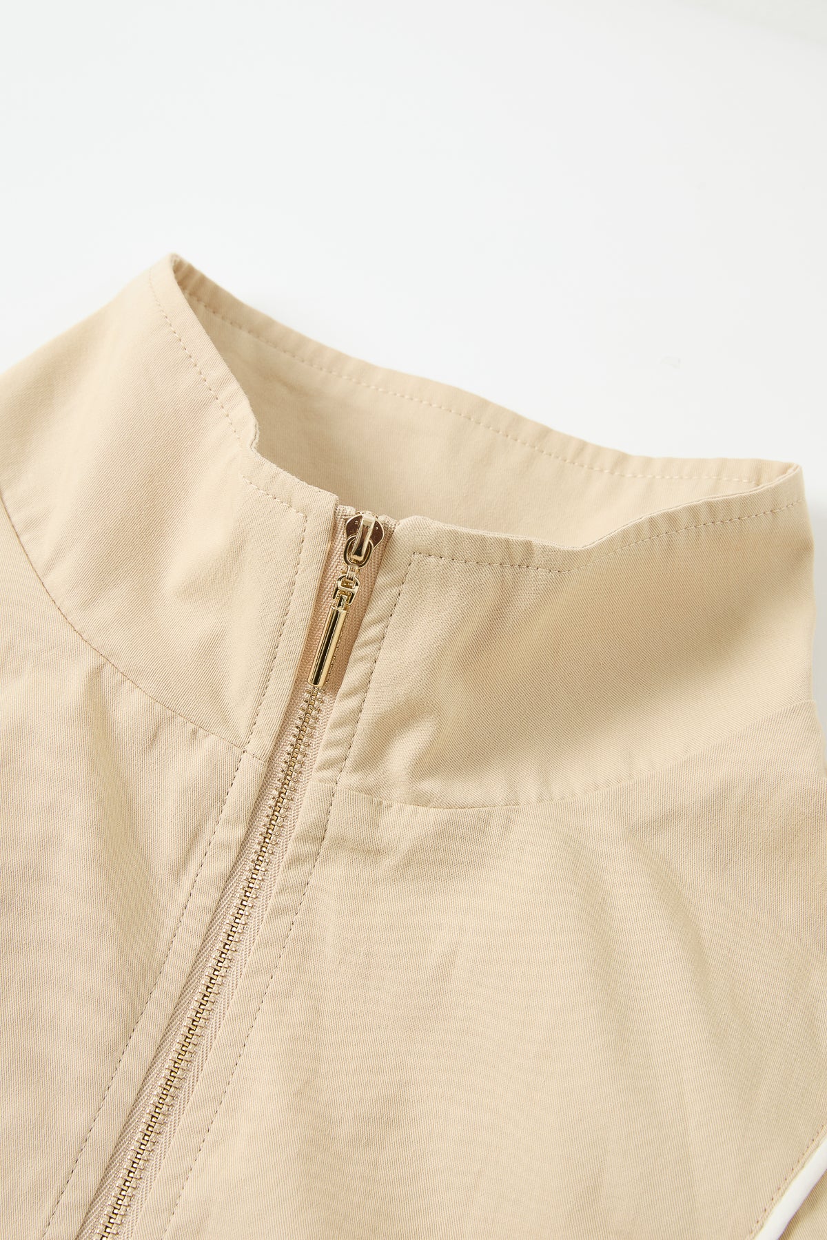 Super Puffed Sleeves Piping Detail Jacket