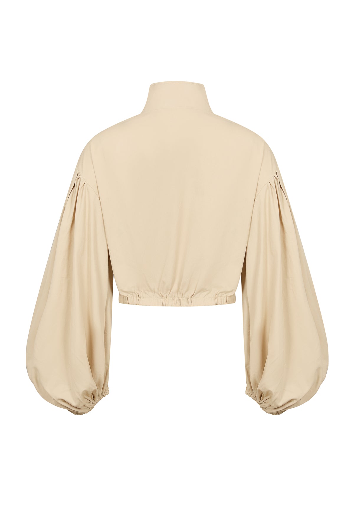 Super Puffed Sleeves Piping Detail Jacket