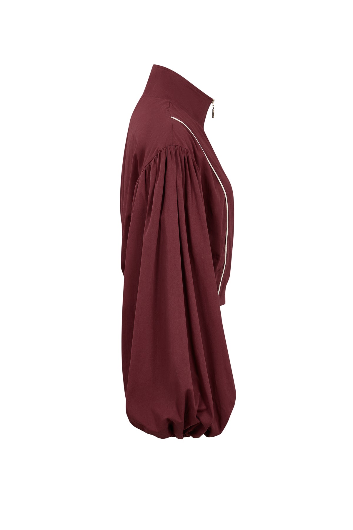 Super Puffed Sleeves Piping Detail Jacket