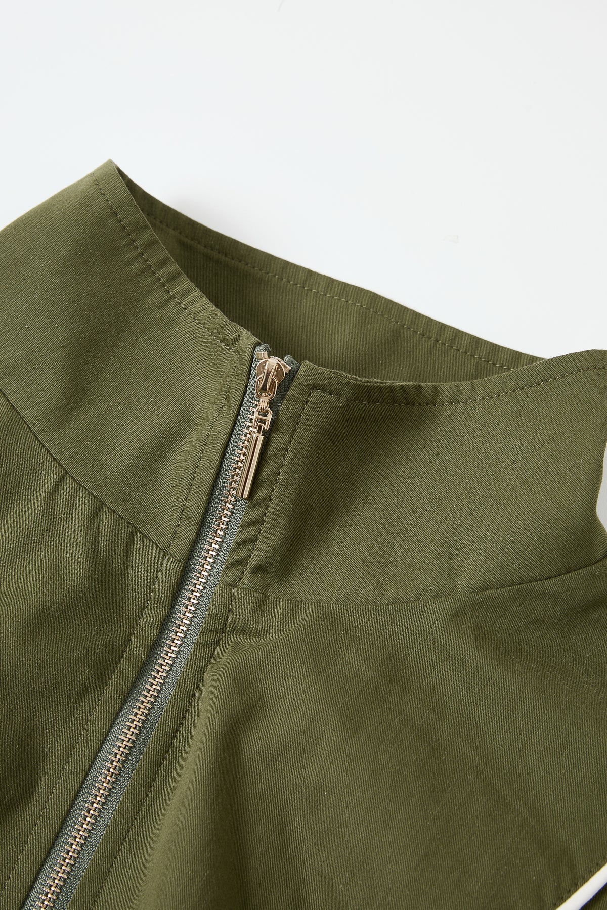 Super Puffed Sleeves Piping Detail Jacket