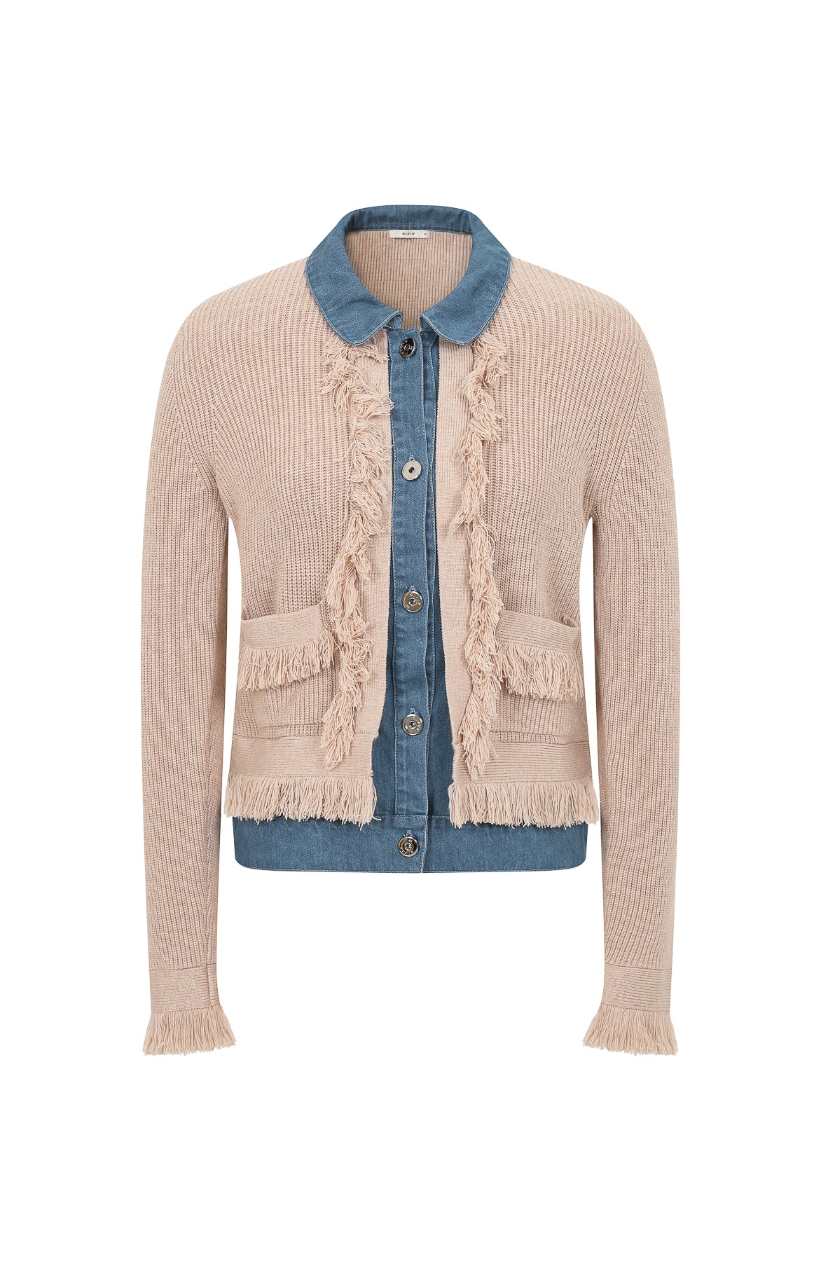 Knit Denim Mix Media Jacket