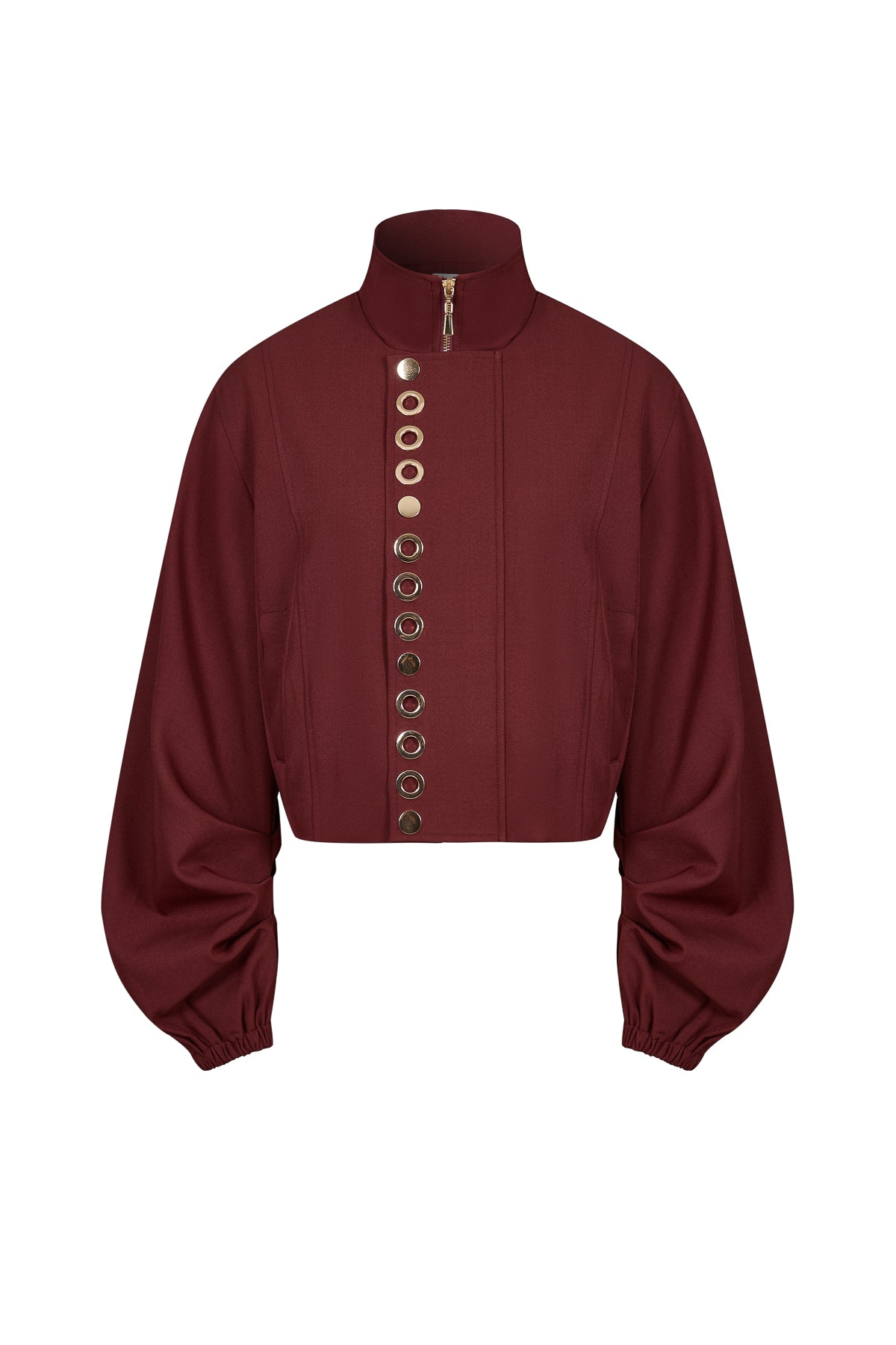 Grommet Detail Twill Jacket