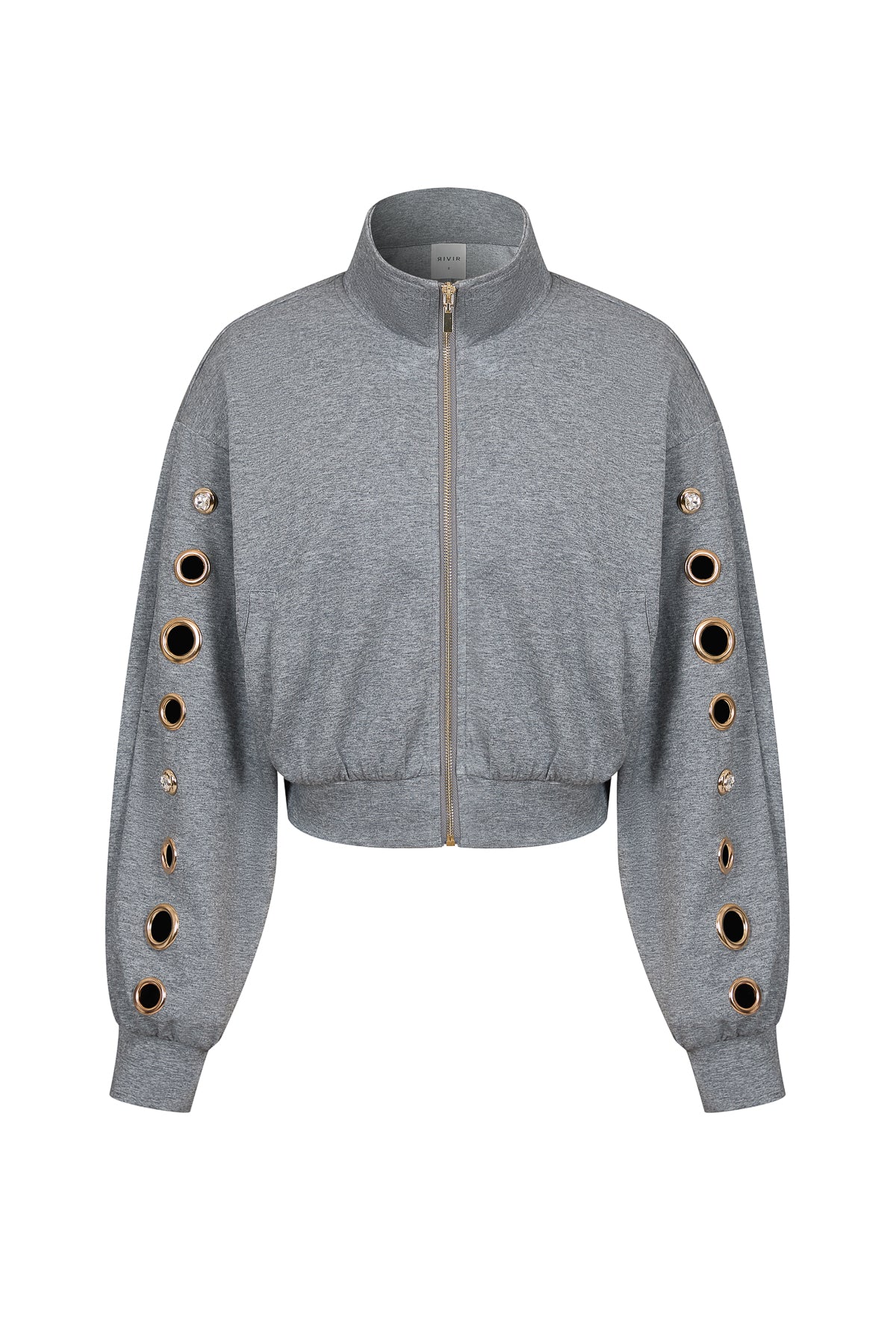 Grommet Detail Sweat Jacket