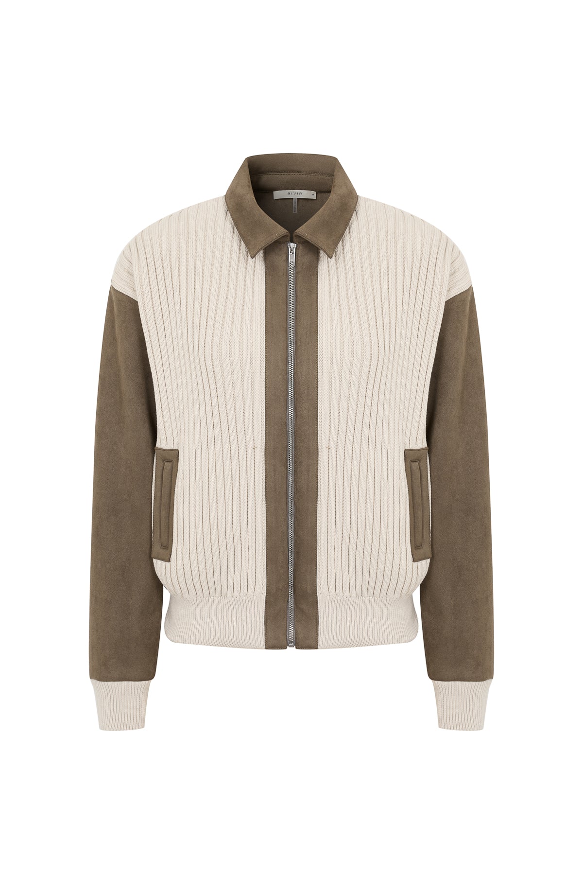 Knit Suede Mix Media Jacket