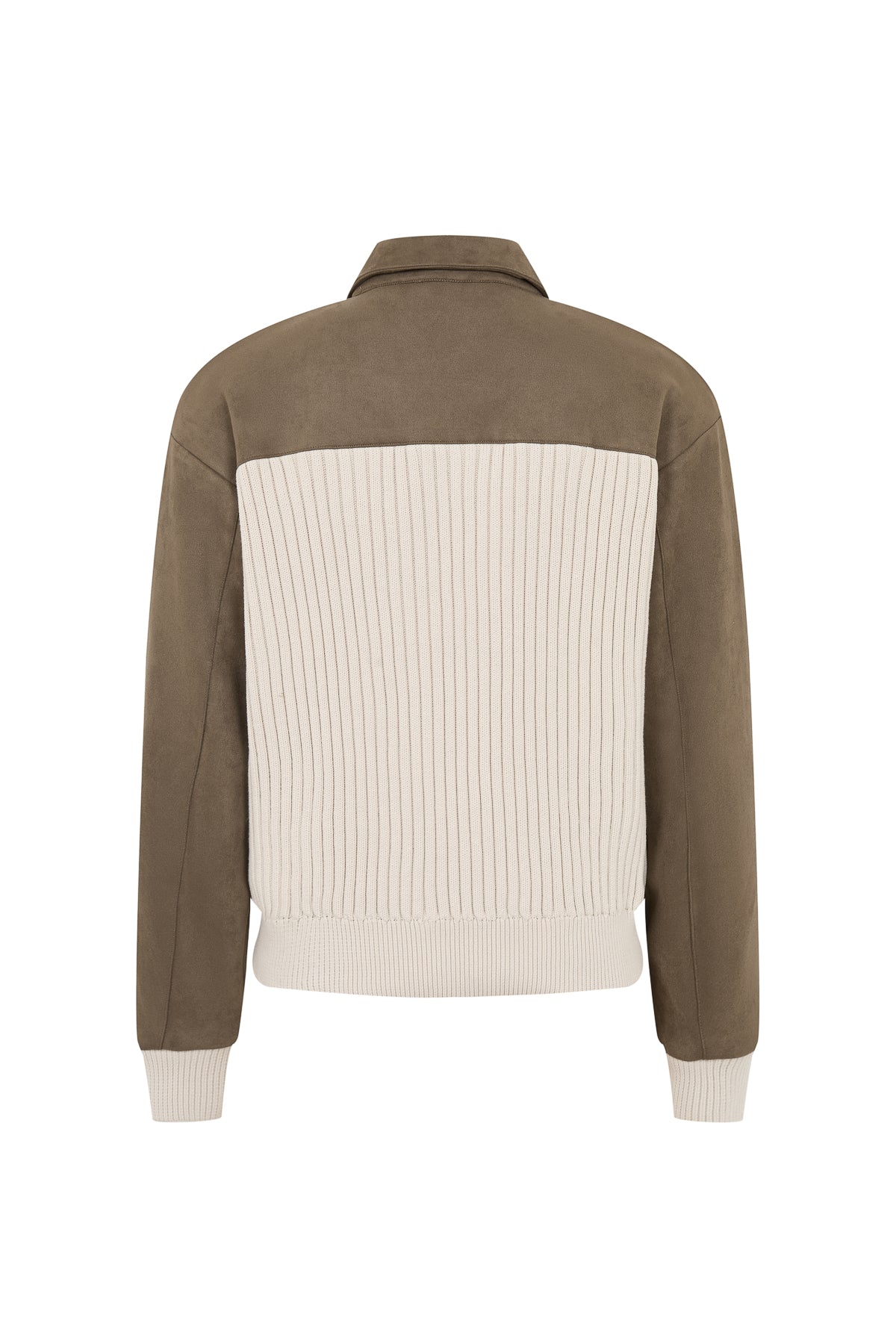 Knit Suede Mix Media Jacket