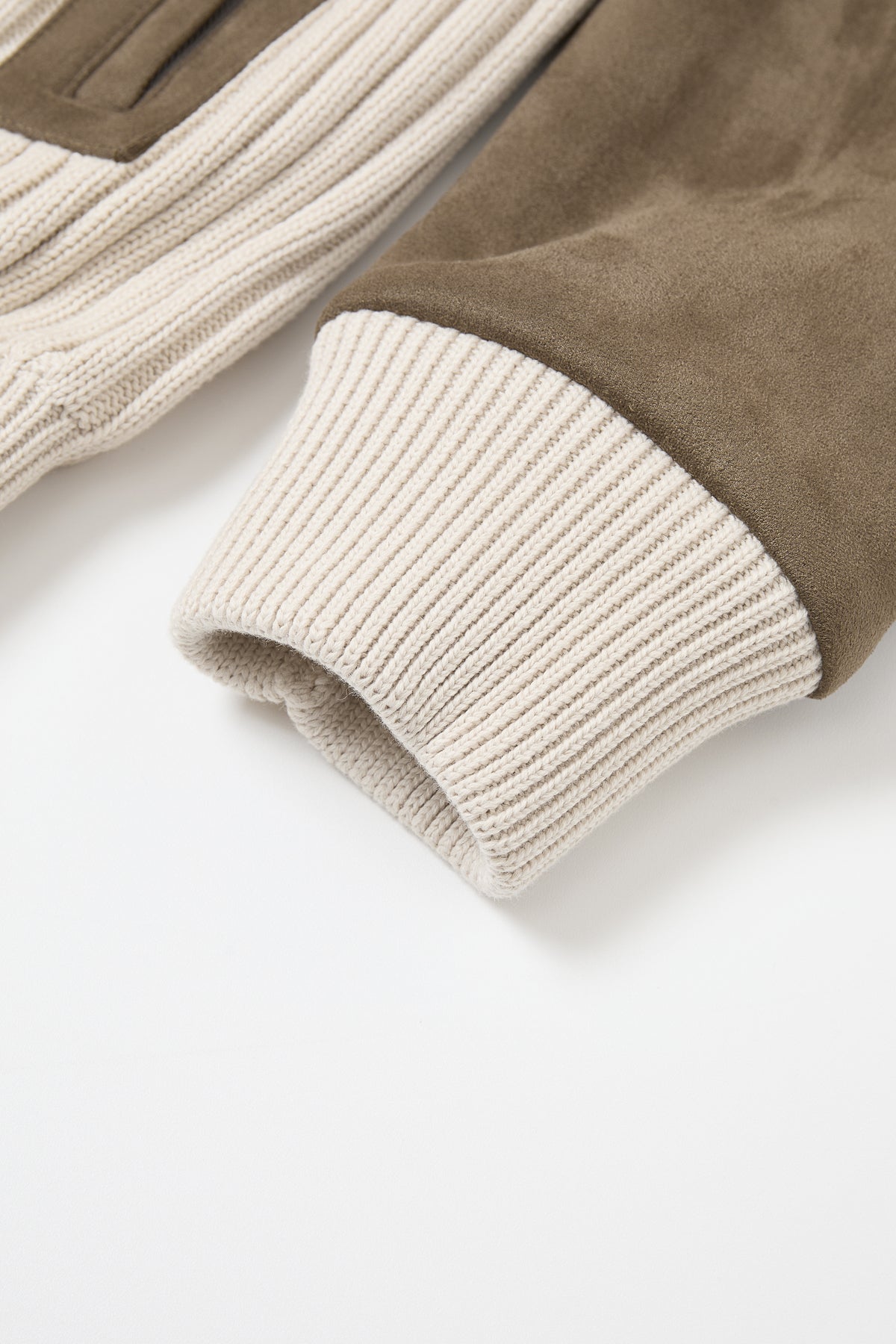 Knit Suede Mix Media Jacket