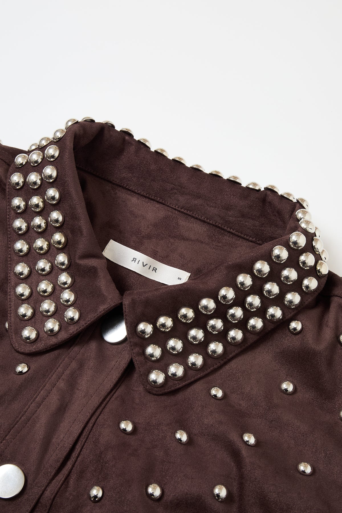 Stud & Fringe Detail Suede Jacket
