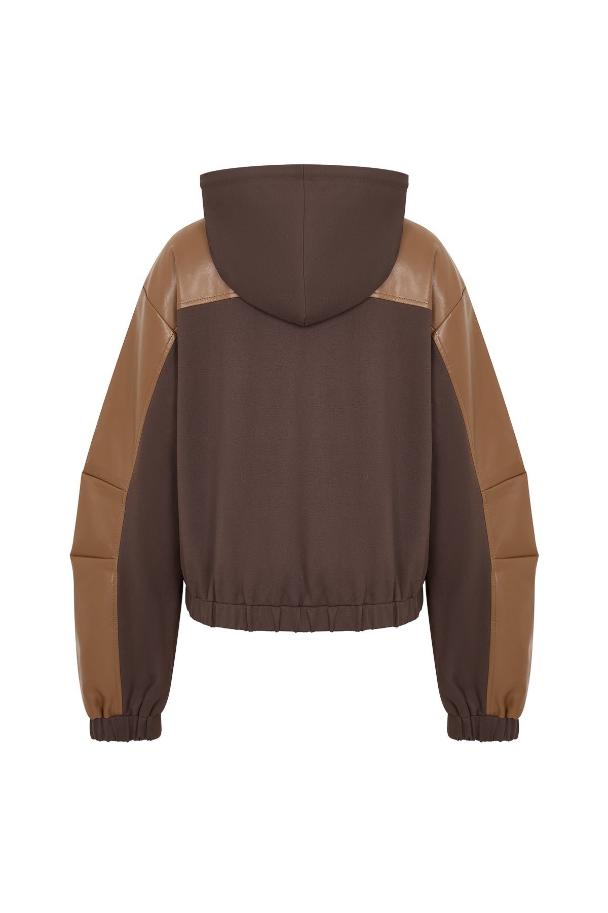 Knit Pu Mix Bomber Jacket