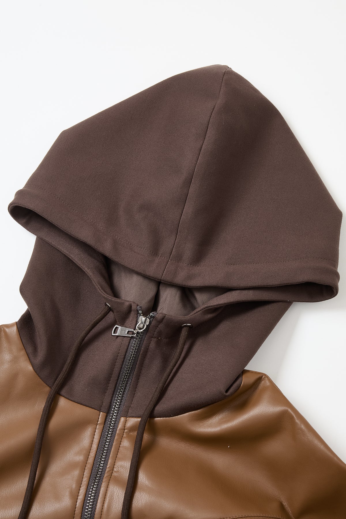 Knit Pu Mix Bomber Jacket
