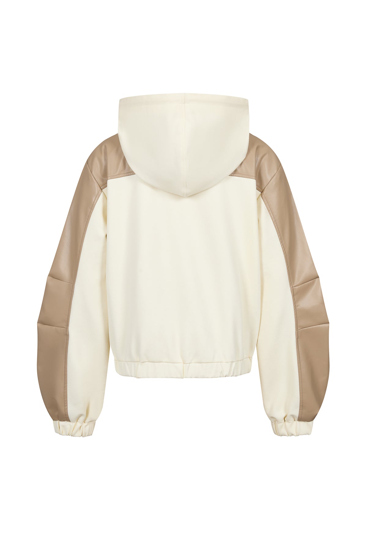 Knit Pu Mix Bomber Jacket
