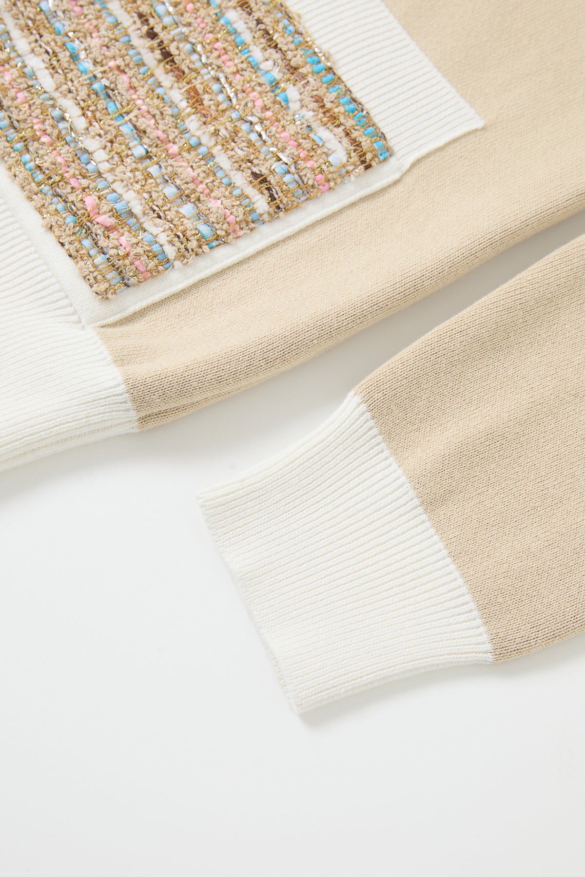 Tweed Collar Mix Cardigan