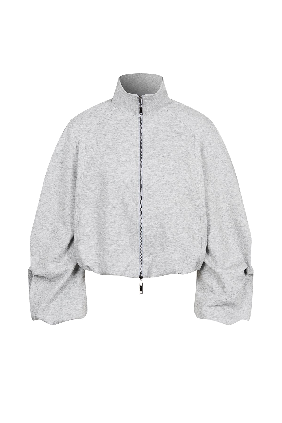 Pleated Sleeves Knit Jacket